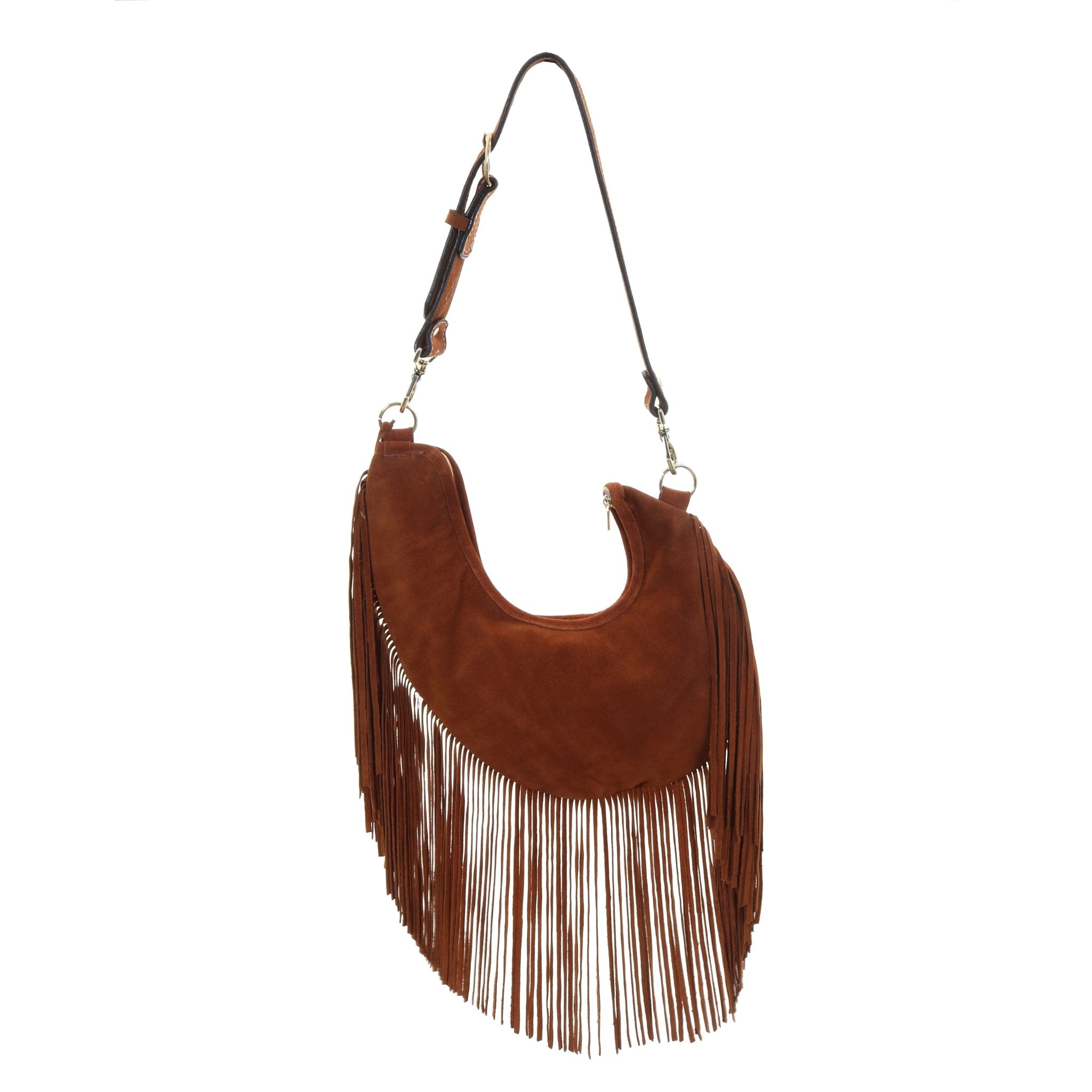 HBS03 - Toast Suede Hobo Bag - Double J Saddlery