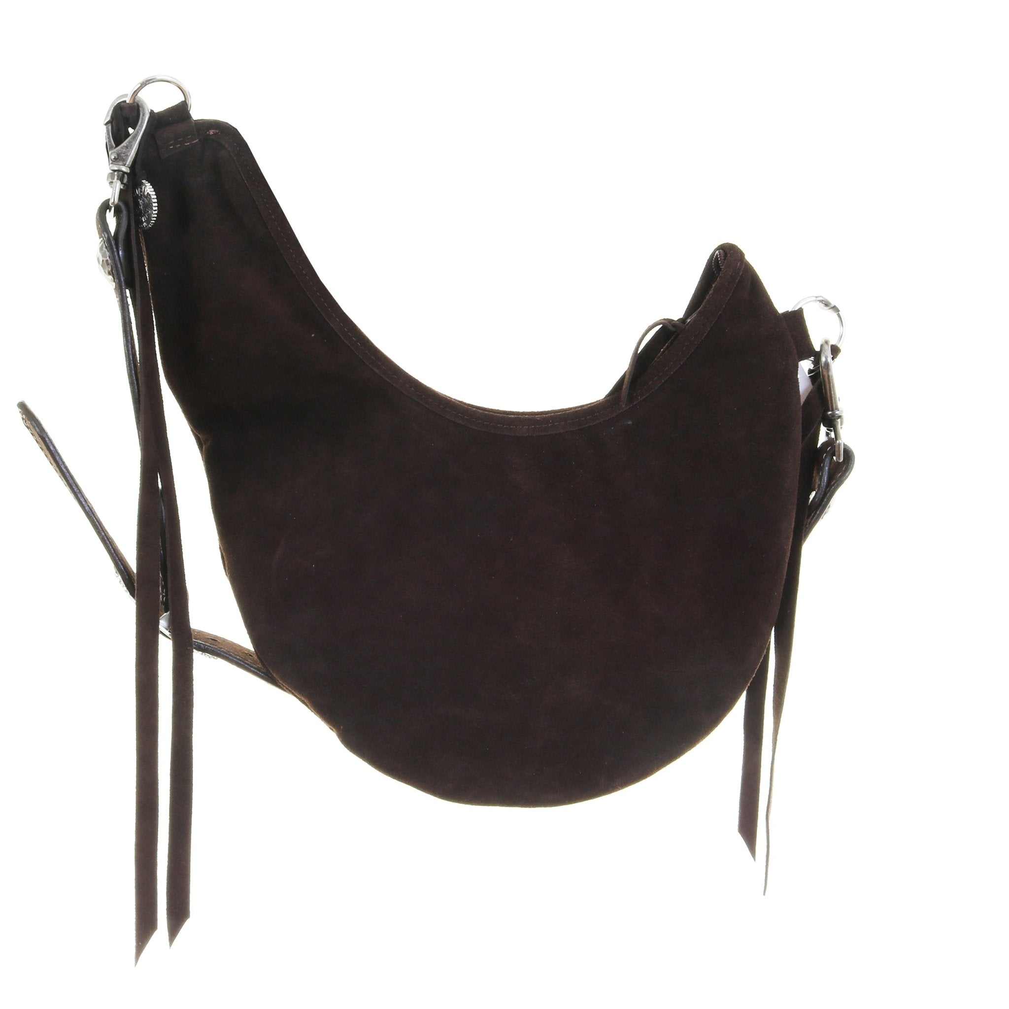 HBS04 - Brown Suede Hobo Bag - Double J Saddlery