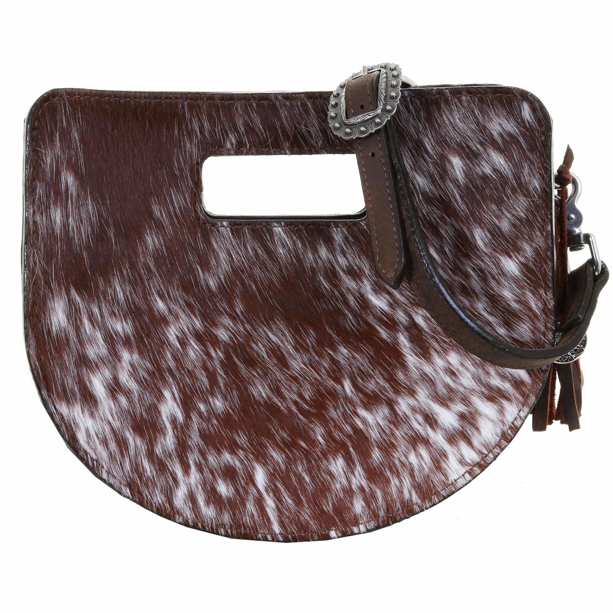 HCC04 - Roan Cowhide Half Circle Clutch - Double J Saddlery