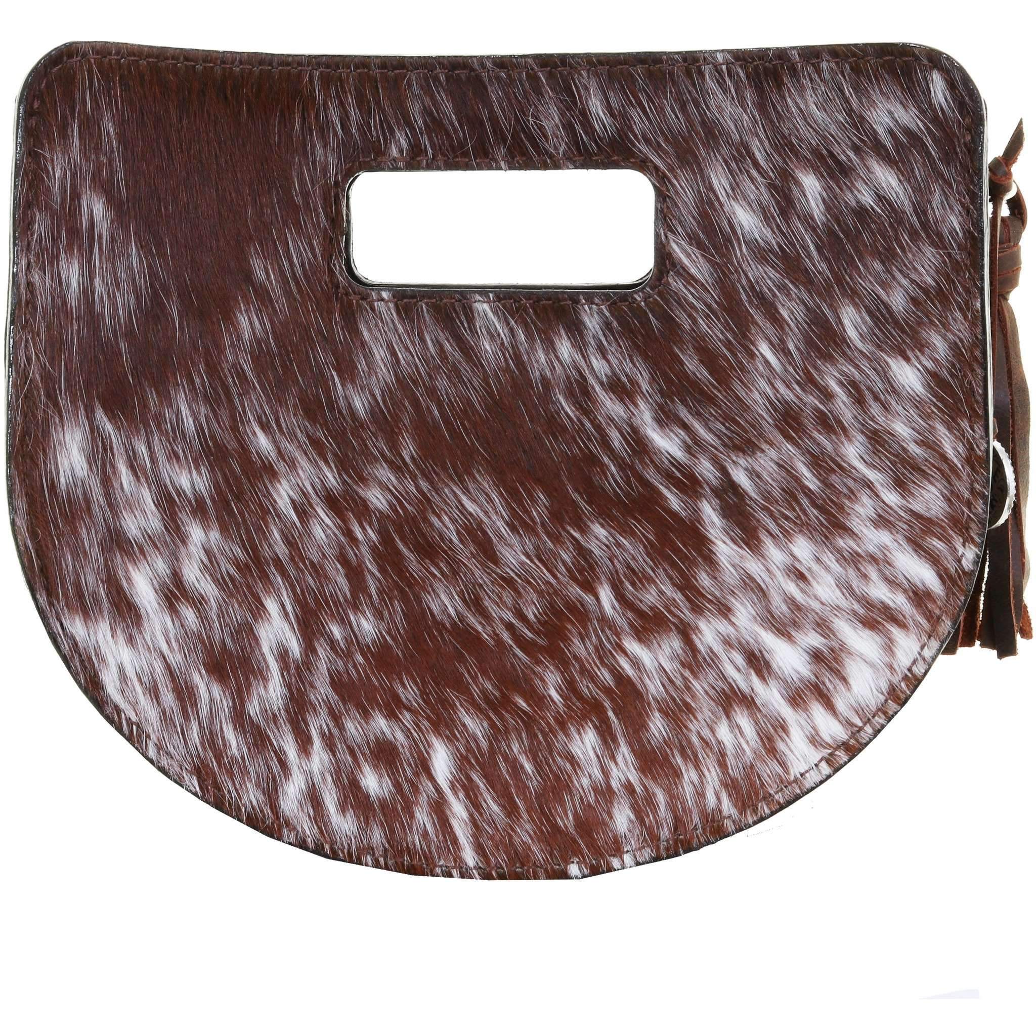 HCC04 - Roan Cowhide Half Circle Clutch - Double J Saddlery