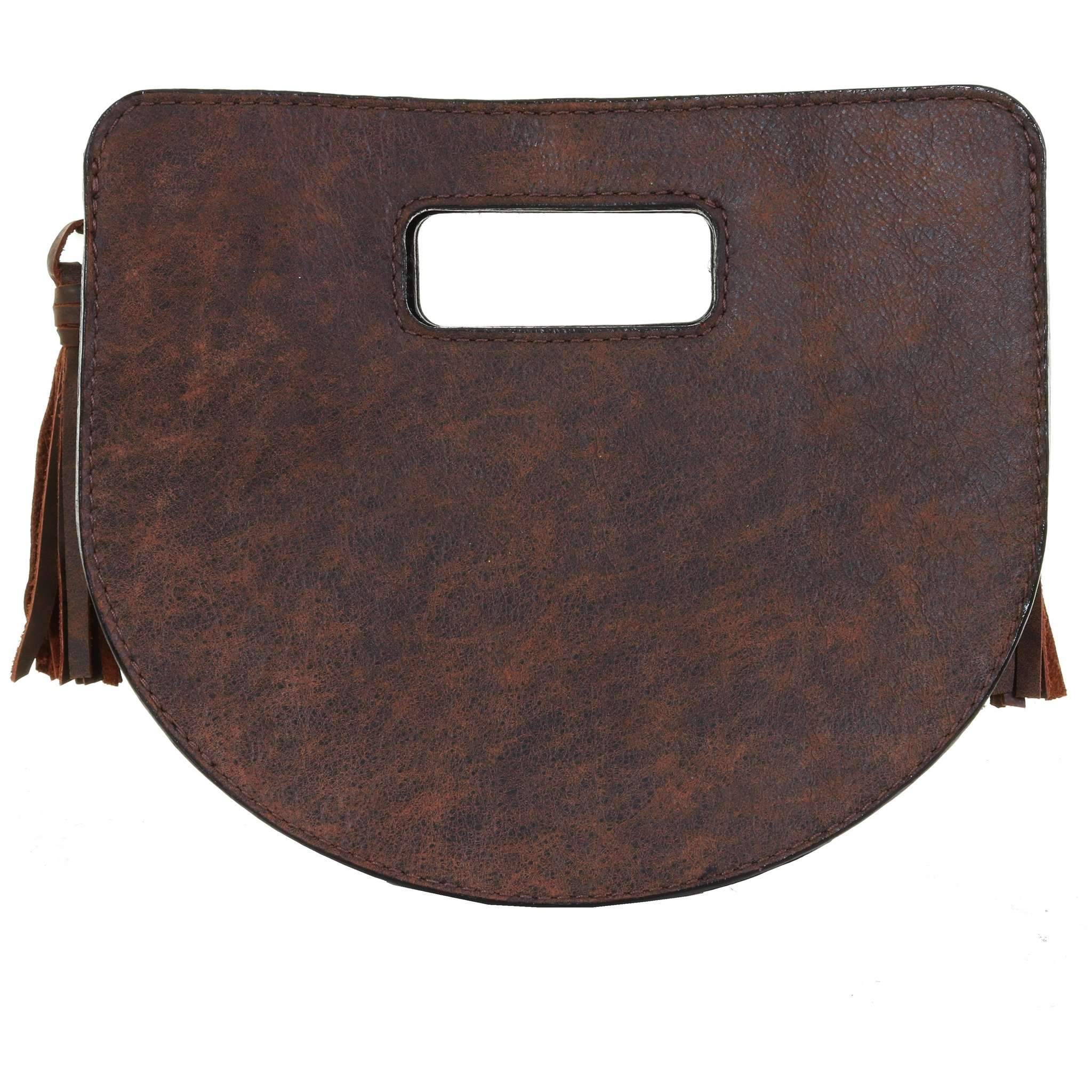 HCC04 - Roan Cowhide Half Circle Clutch - Double J Saddlery