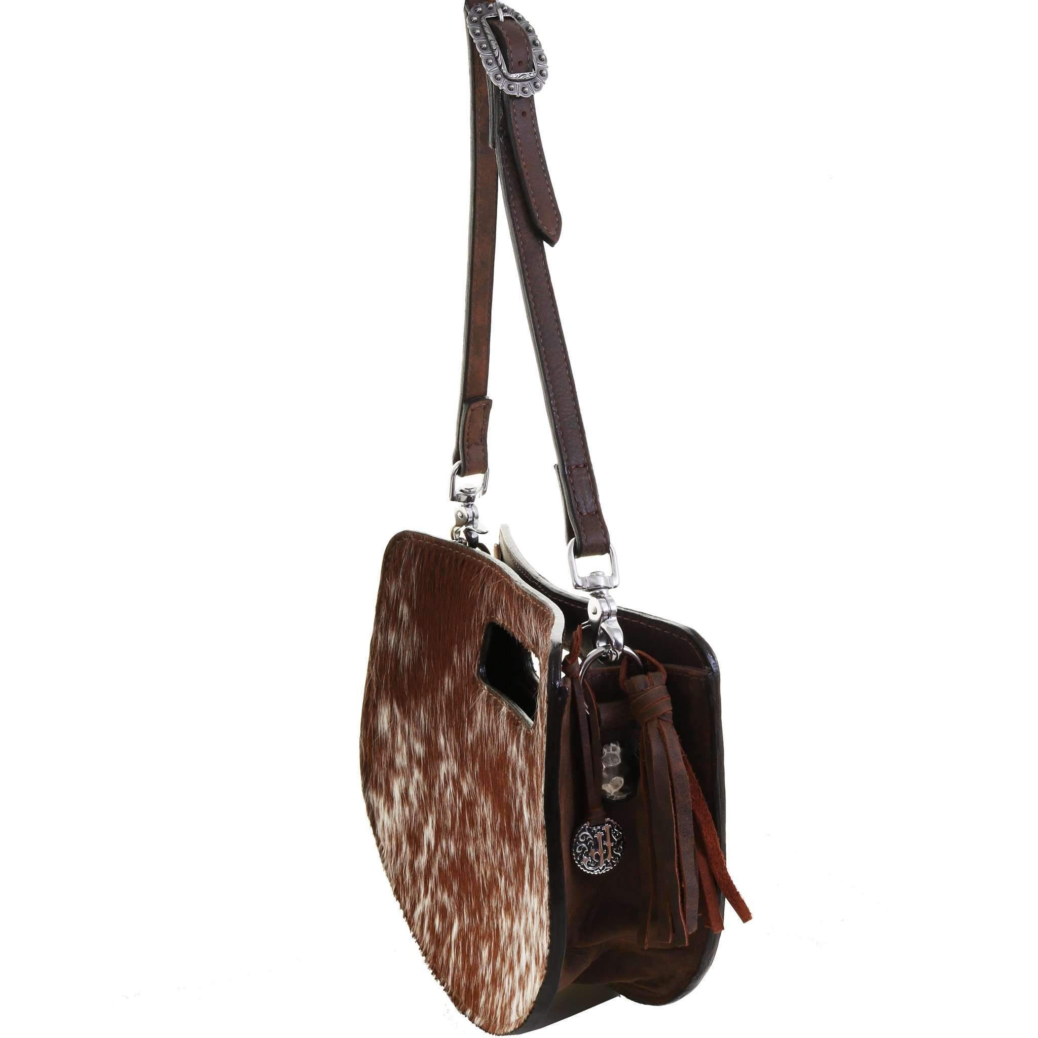 HCC04 - Roan Cowhide Half Circle Clutch - Double J Saddlery