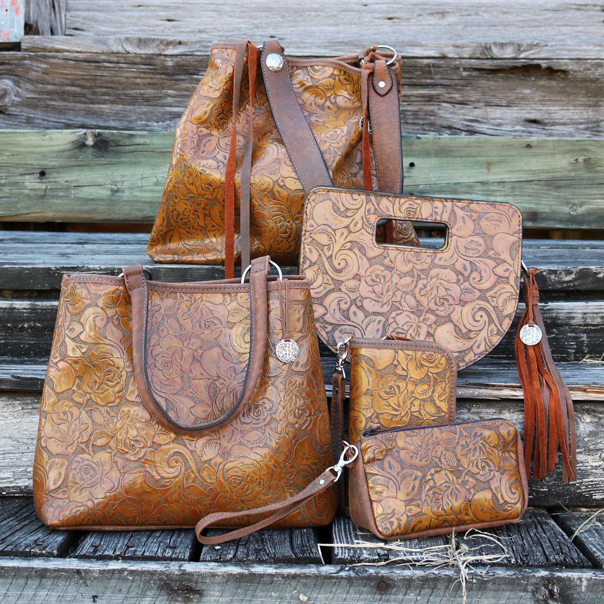 HCC10 - Havanna Floral Half Circle Clutch - Double J Saddlery