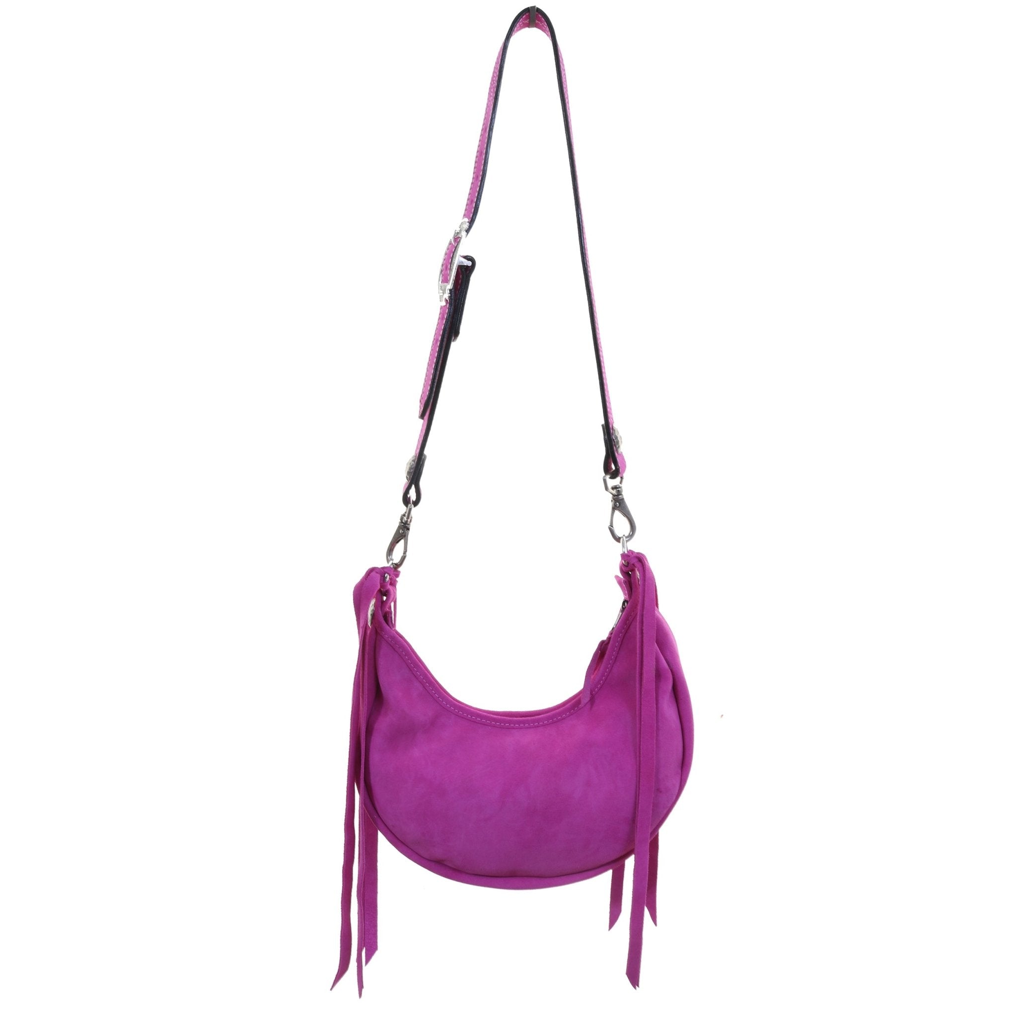 HMH21 - Pink Suede Hobo Bag - Double J Saddlery