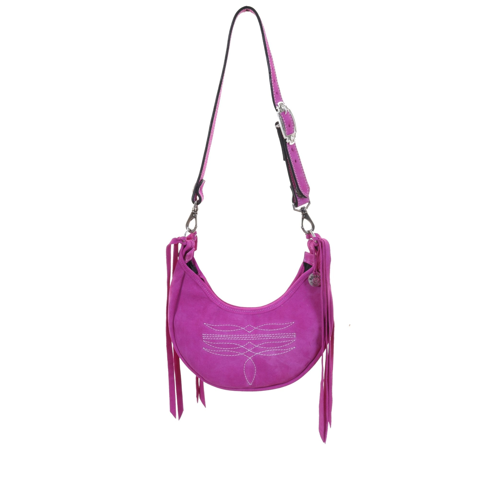 HMH21 - Pink Suede Hobo Bag - Double J Saddlery