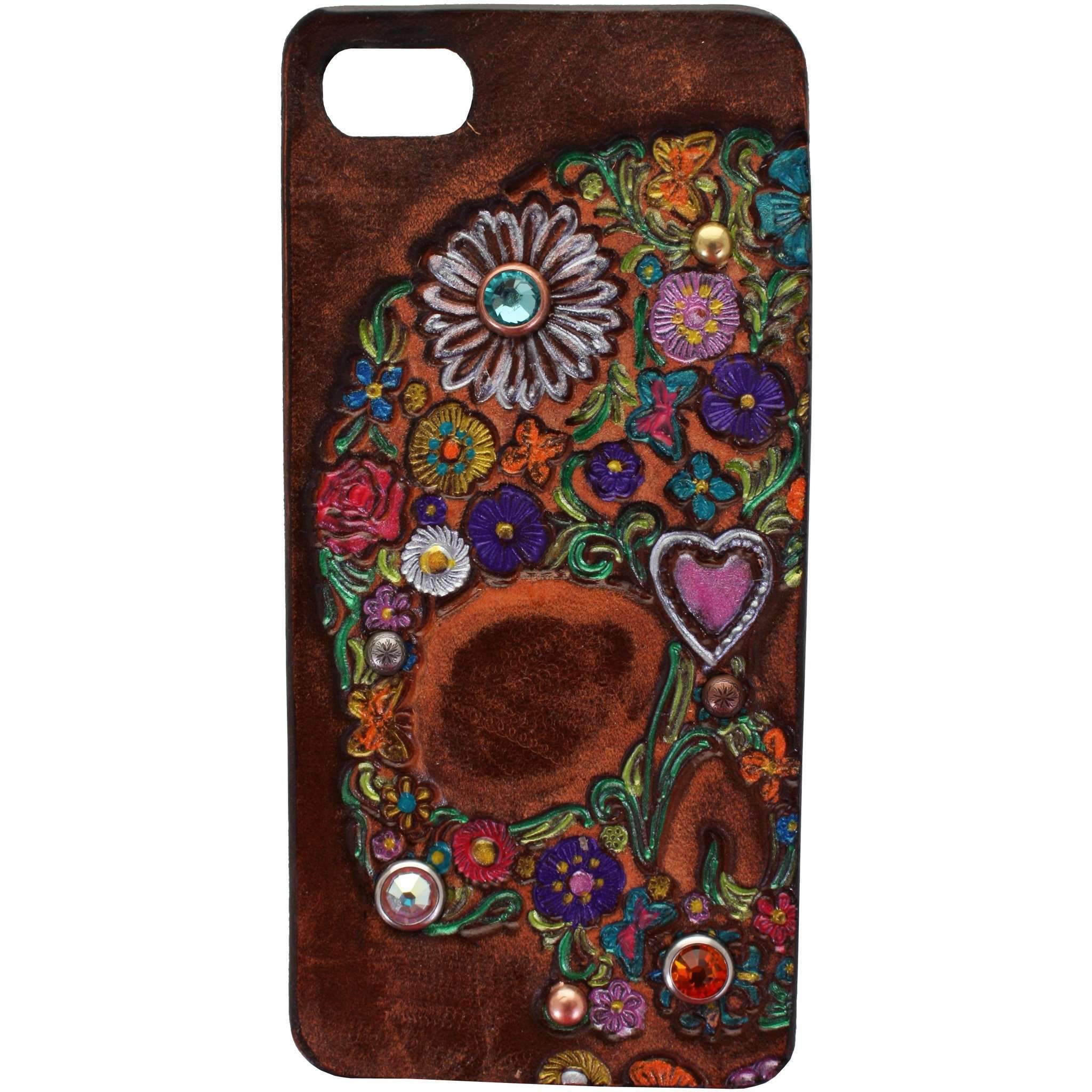 HPC52 - Painted Skull iPhone Case - Double J Saddlery