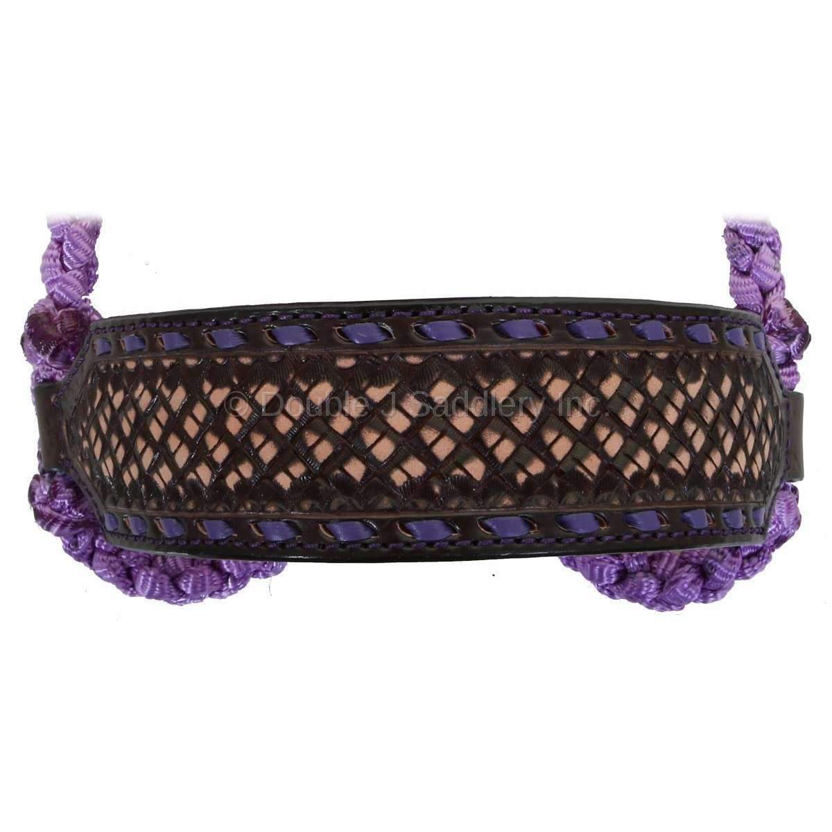 HRH33 - Brown Vintage Mule Tape Rope Halter - Double J Saddlery