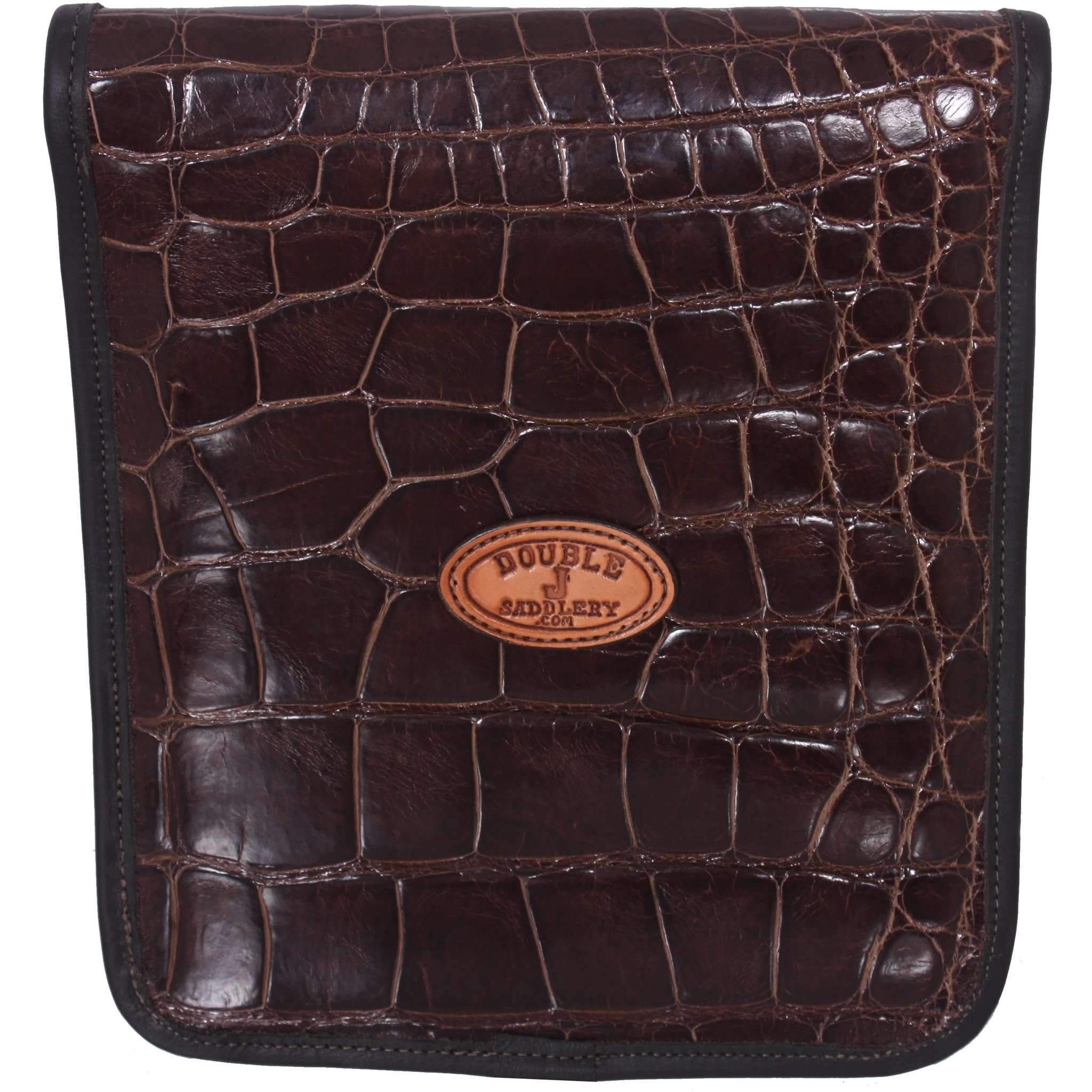 IC03 - Brown Gator Print iPad Case - Double J Saddlery
