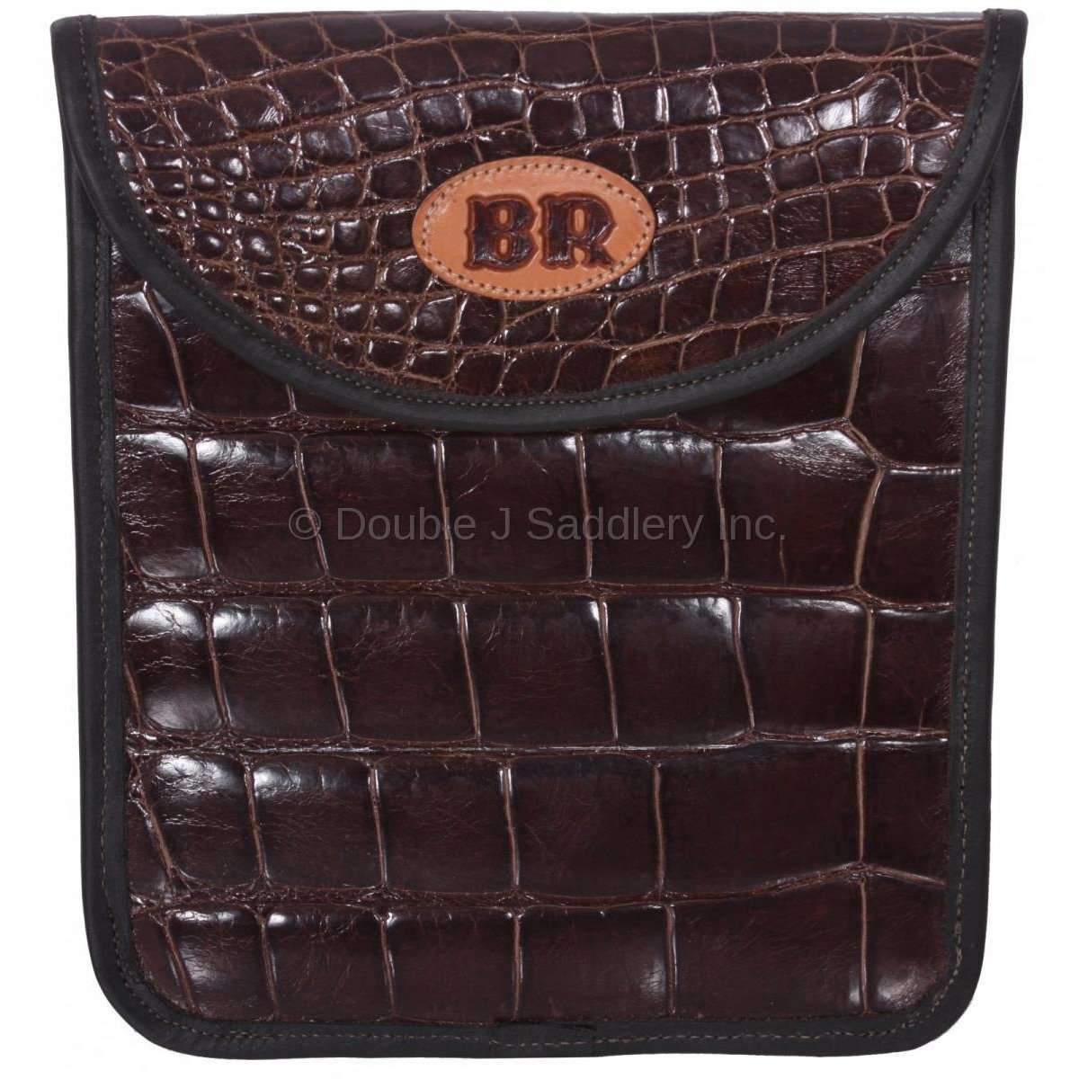 IC03 - Brown Gator Print iPad Case - Double J Saddlery