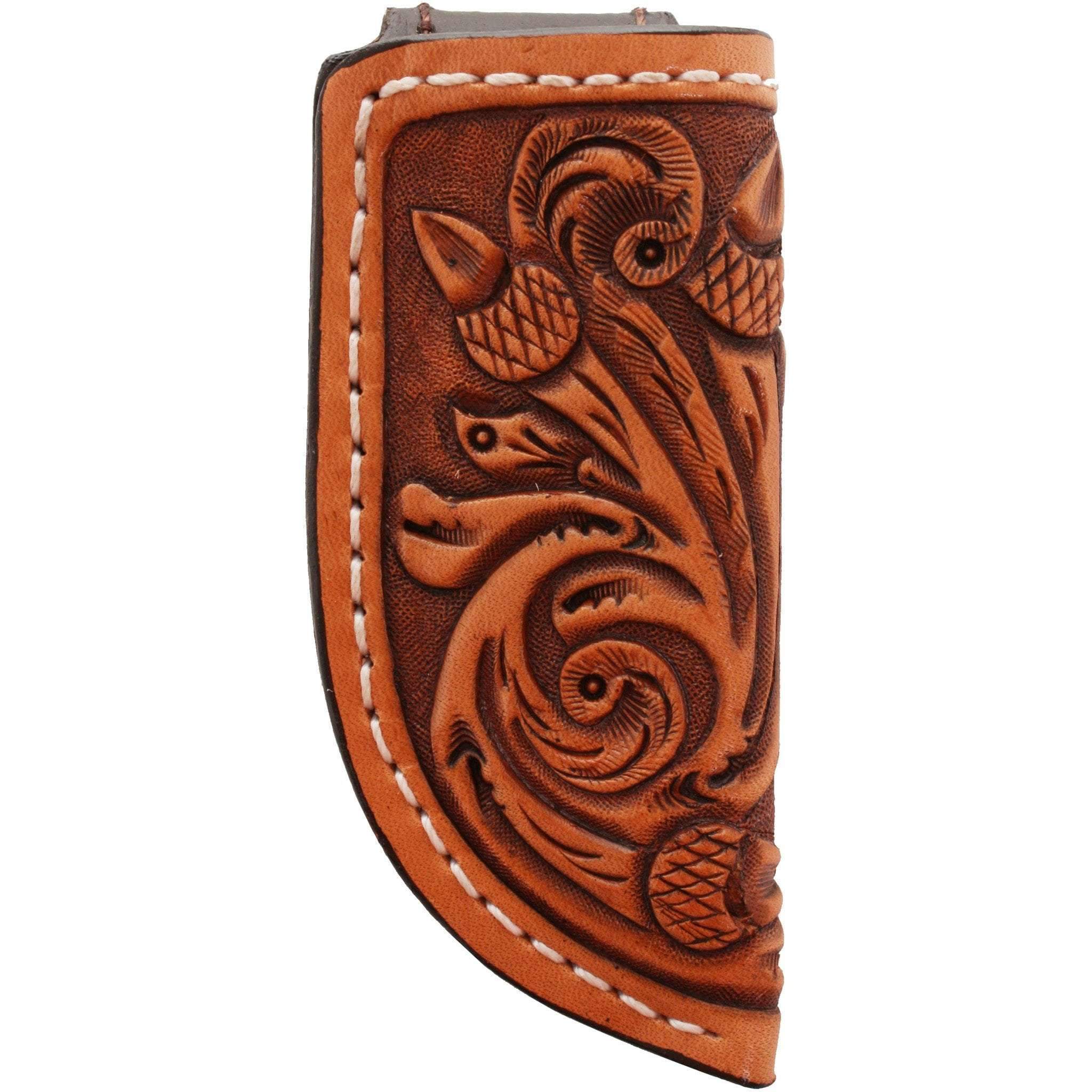 KS07 - Hand-Tooled Knife Scabbard - Double J Saddlery