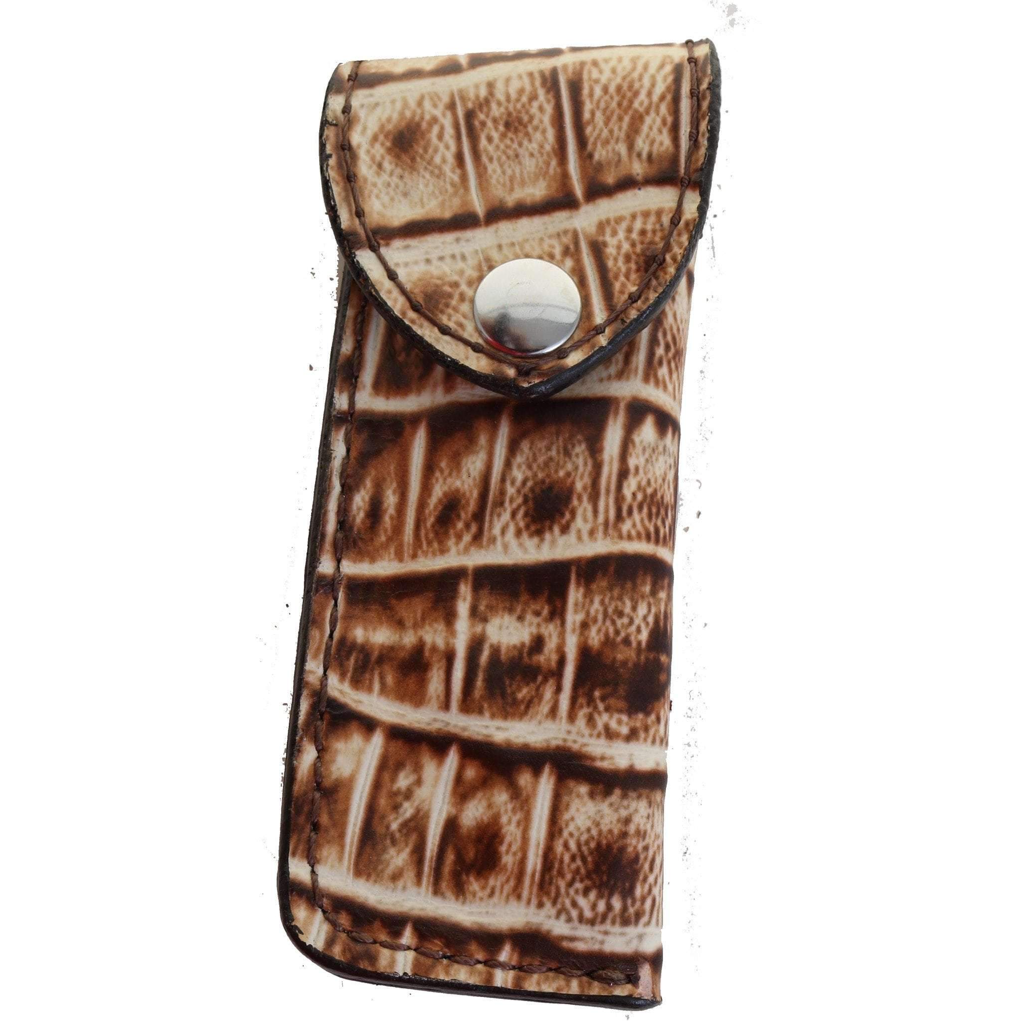 KS45 - Desert Storm Gator Print Knife Scabbard - Double J Saddlery