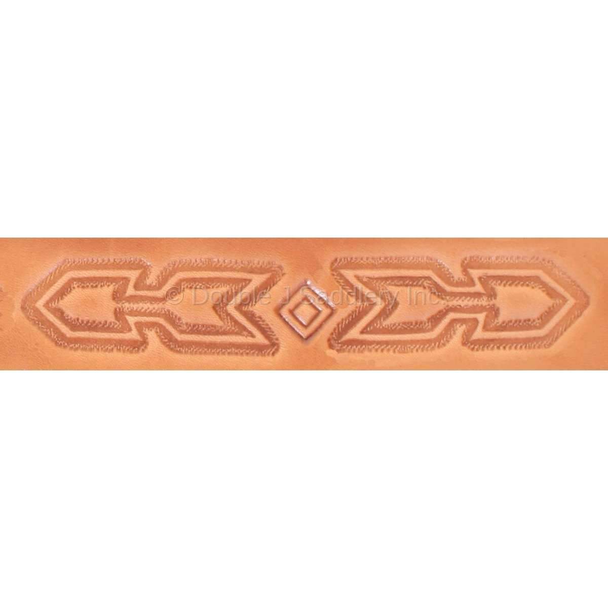 Large Southwest Arrow Diamond Border Tooling - Double J Saddlery
