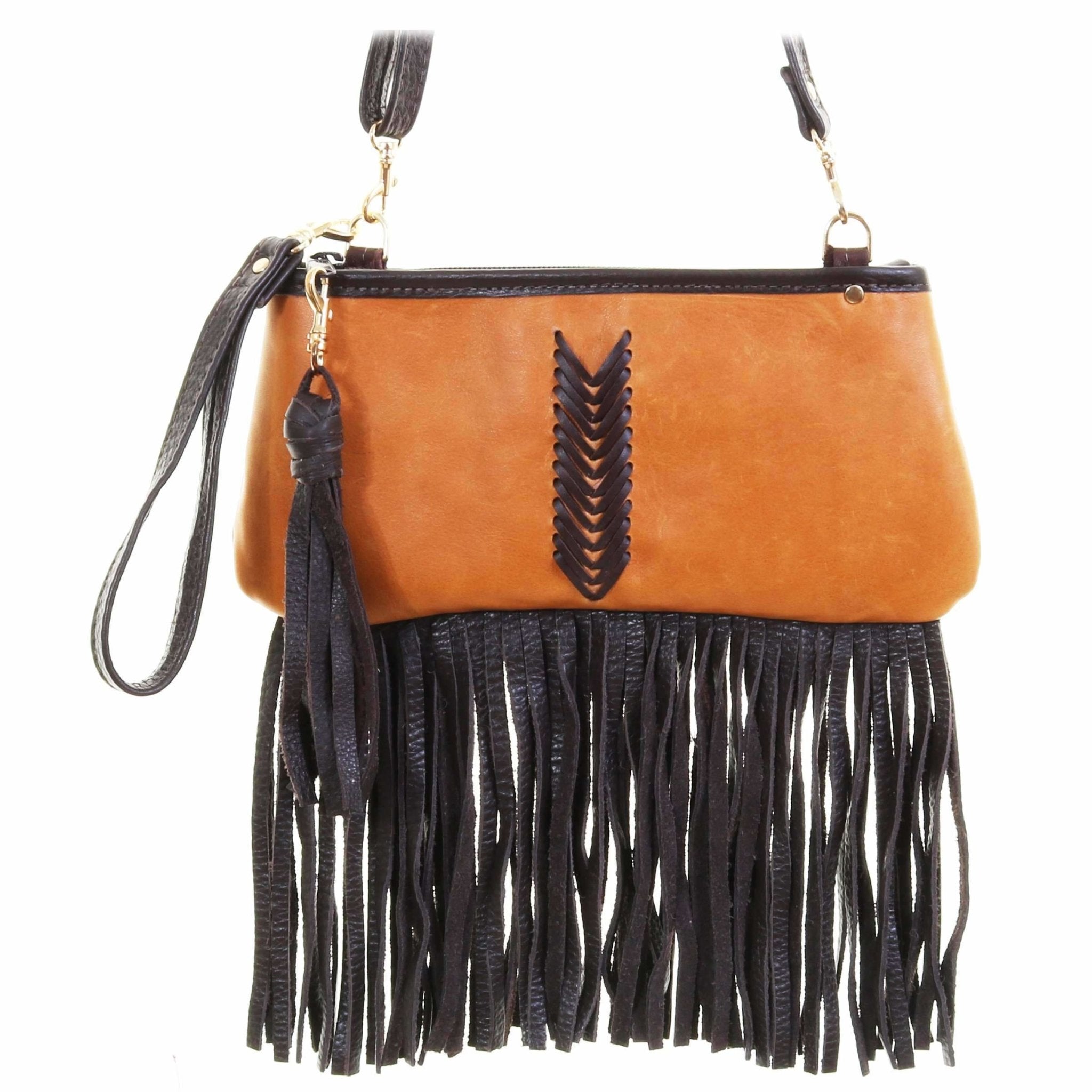 LC63 - Buckskin V Design Little Clutch - Double J Saddlery