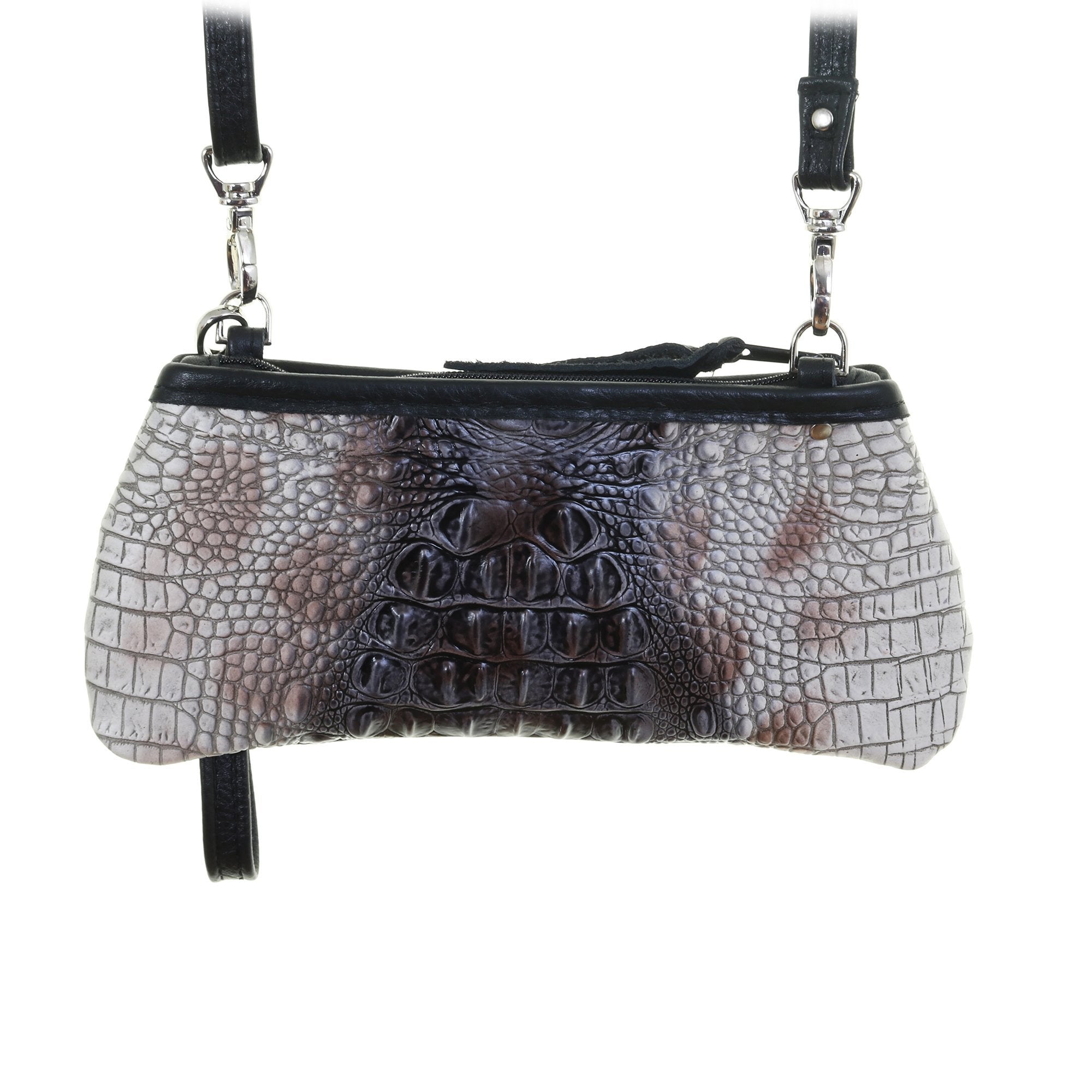 LC76 - Zebra Crocodile Print Little Clutch - Double J Saddlery
