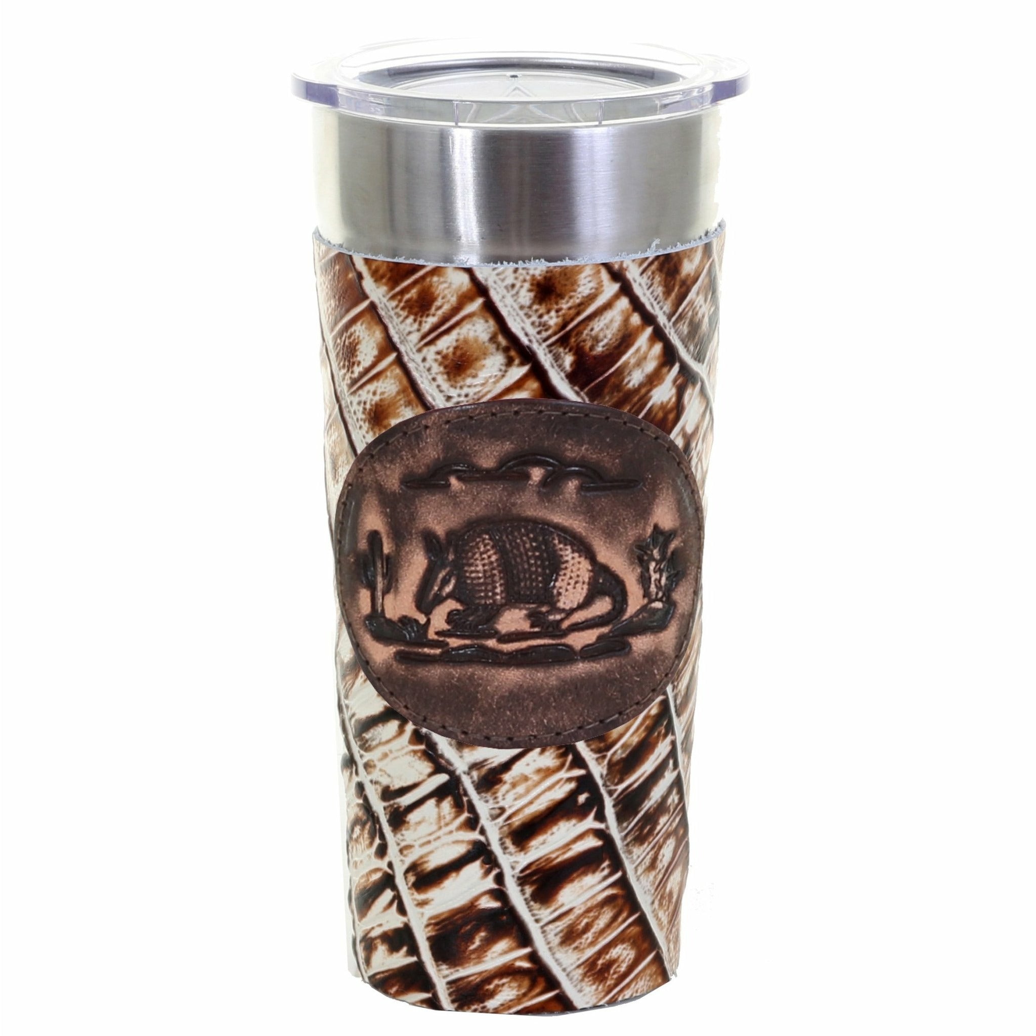 LEATHERWRAP04 - Desert Storm Gator Print Leather Wrap - *EXCLUSIVE PLAQUE OPTIONS - Double J Saddlery