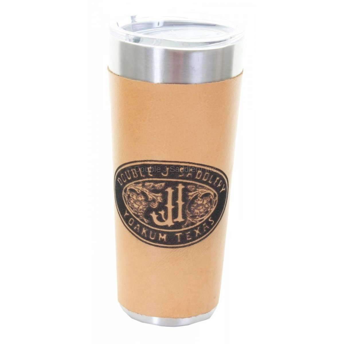 LEATHERWRAP46 - Double J Logo Leather Wrap - Double J Saddlery