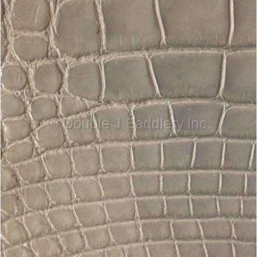 Lite Grey Genuine American Gator Leather - SLAMERICAN - Double J Saddlery