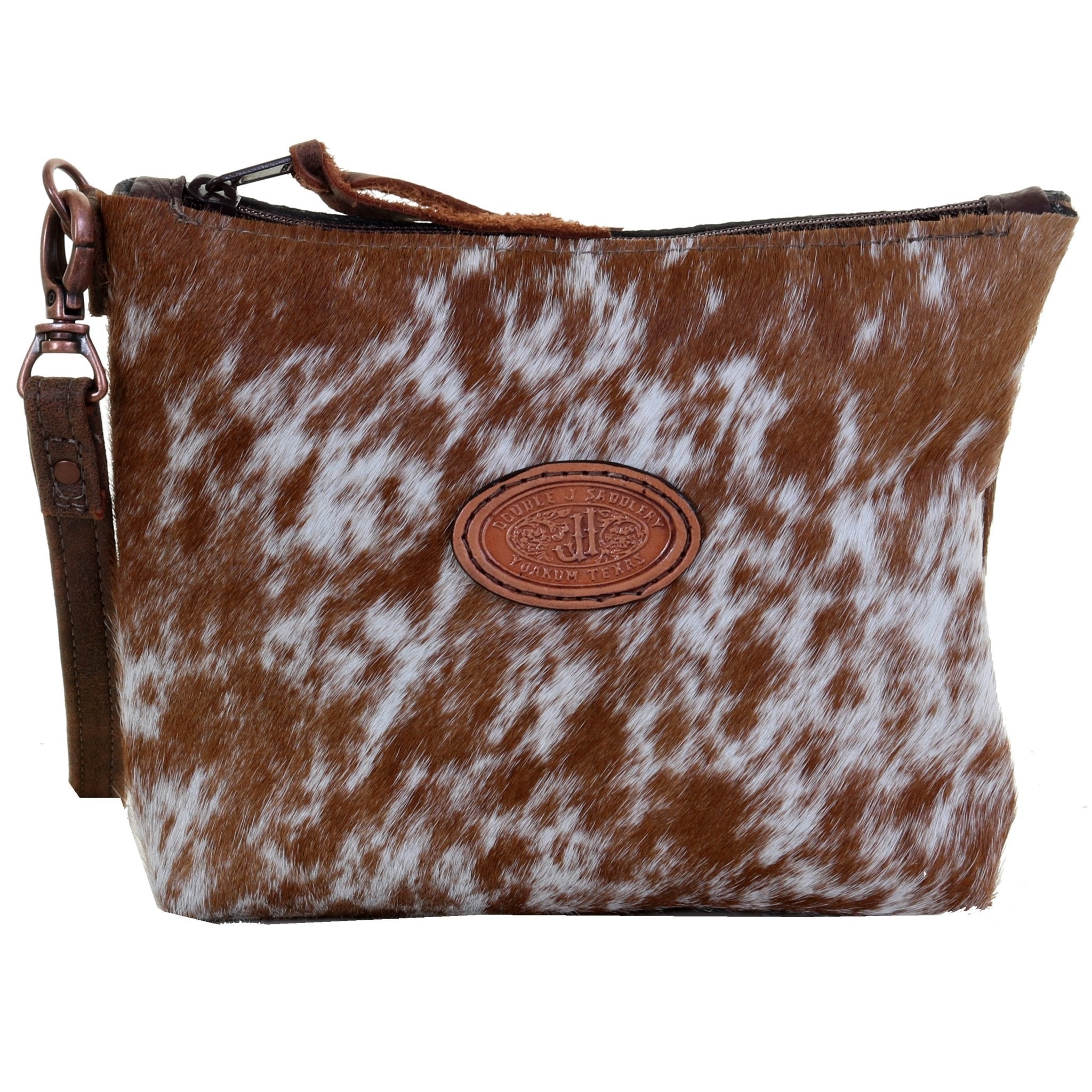 LMP03 - Roan Cowhide Large Makeup Pouch - Double J Saddlery