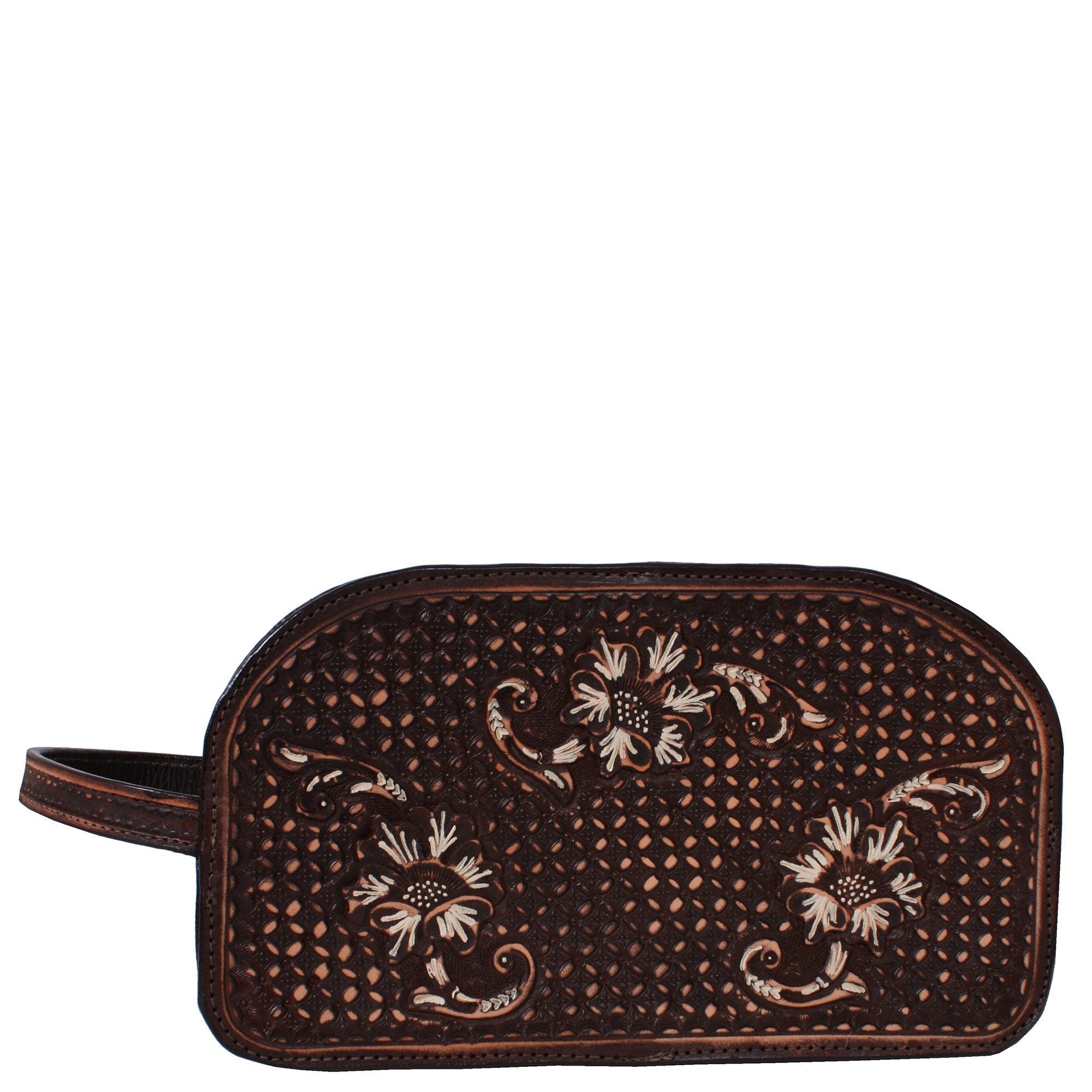 LSK13 - Vintage Hand-Tooled Shaving Bag - Double J Saddlery