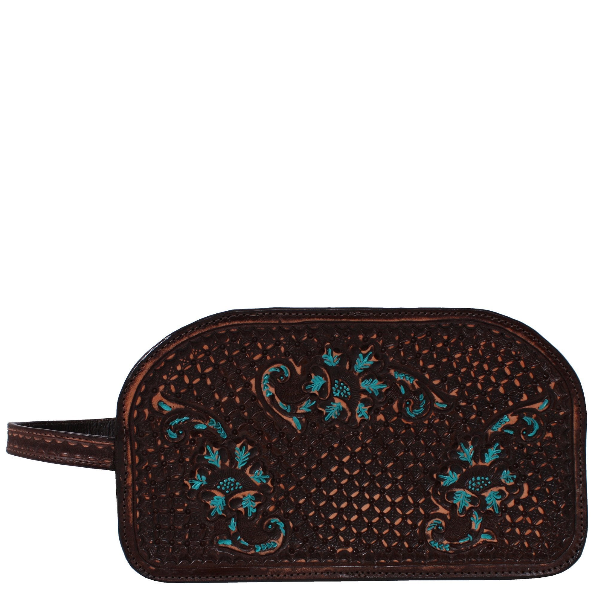 LSK15 - Vintage Hand-Tooled Shaving Bag - Double J Saddlery