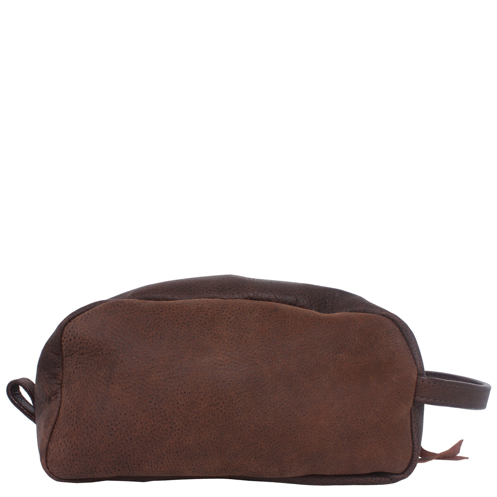 LSK16 - Brown Bomber Leather Shaving Bag - Double J Saddlery