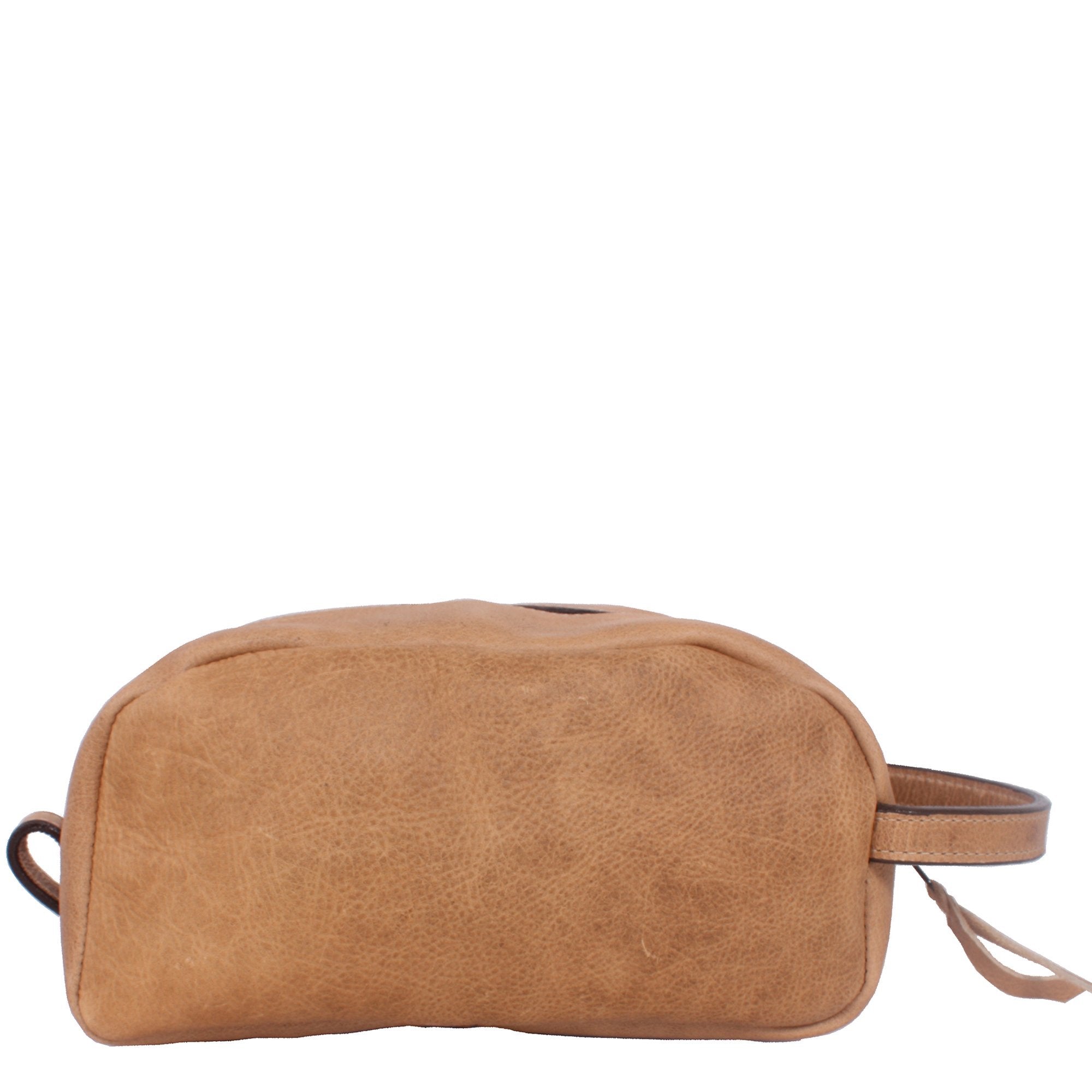 LSK18 - Camel Pull-Up Leather Shaving Bag - Double J Saddlery