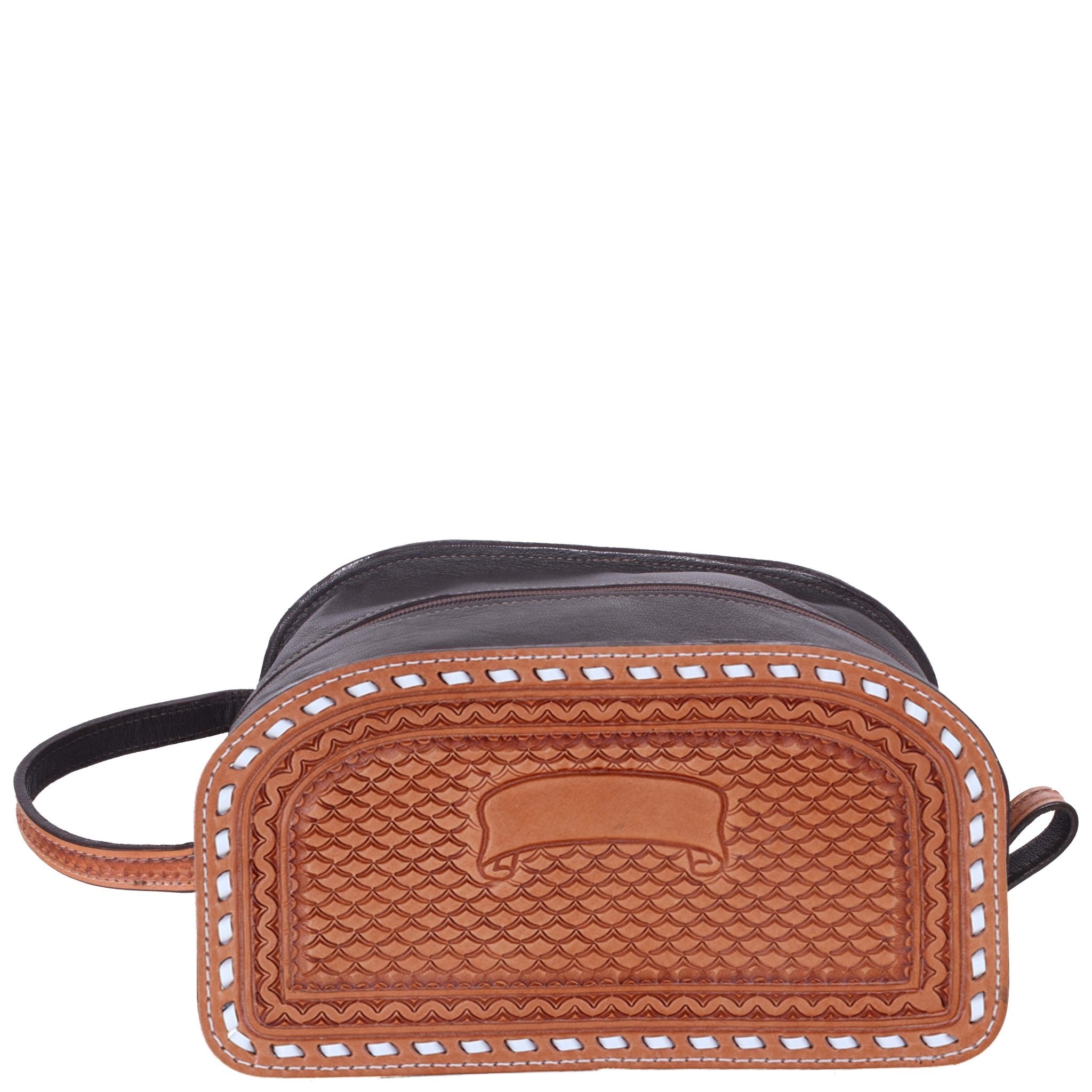 LSK59B - Natural Leather Shaving Bag - Double J Saddlery