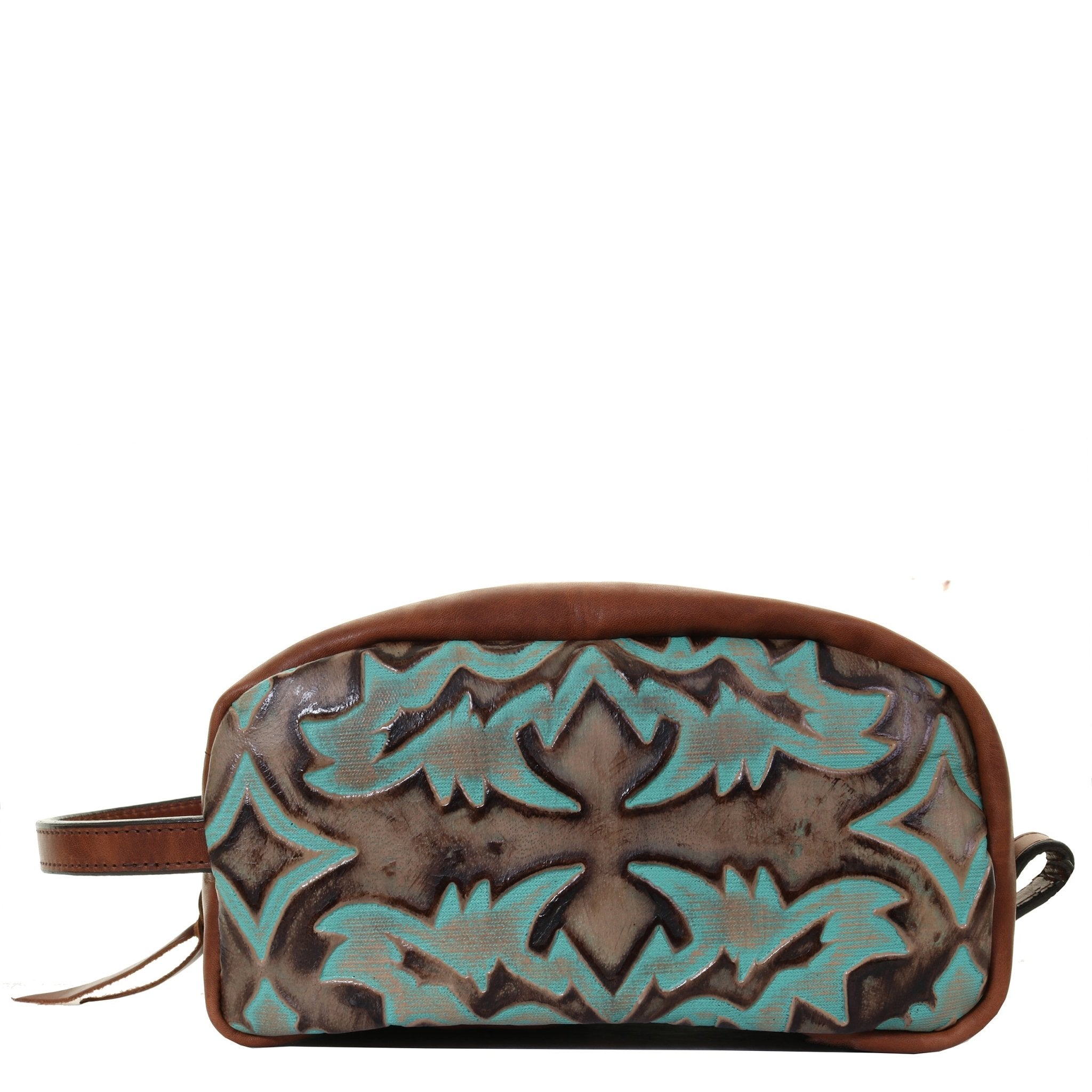 LSK69 - Laredo Burnt Turquoise Shaving Bag - Double J Saddlery