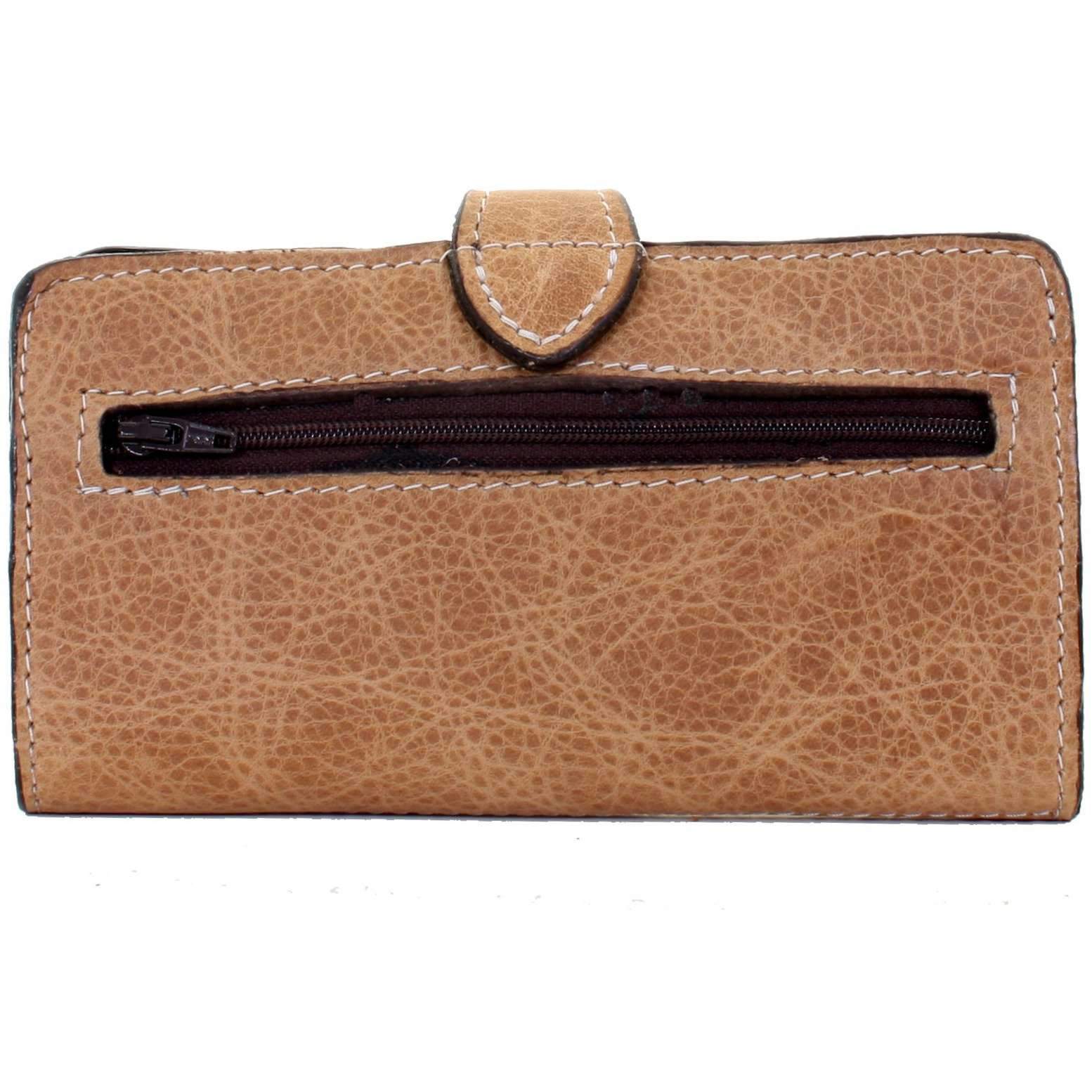 LW147 - Tan Pull-Up Ladies Wallet - Double J Saddlery
