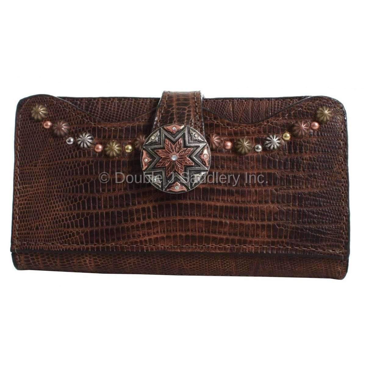 LW177 - Authentic Teju Cognac Leather Ladies Wallet - Double J Saddlery