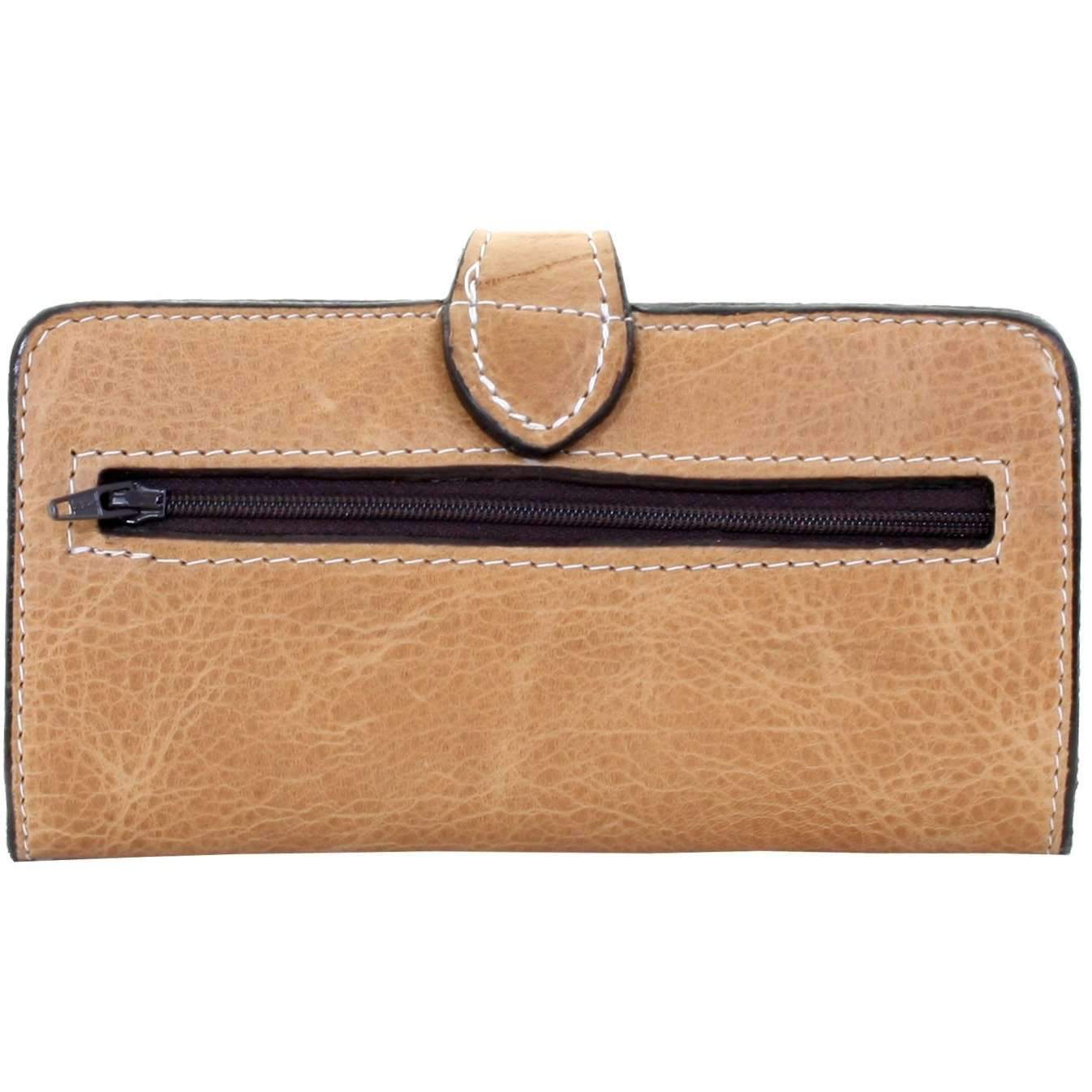 LW185 - Brown Vintage Feather Ladies Wallet - Double J Saddlery