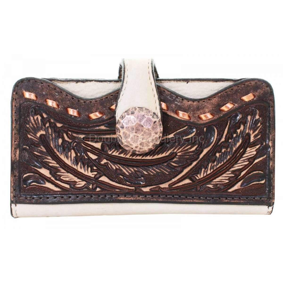 LW212 - Tooled Ladies Wallet - Double J Saddlery