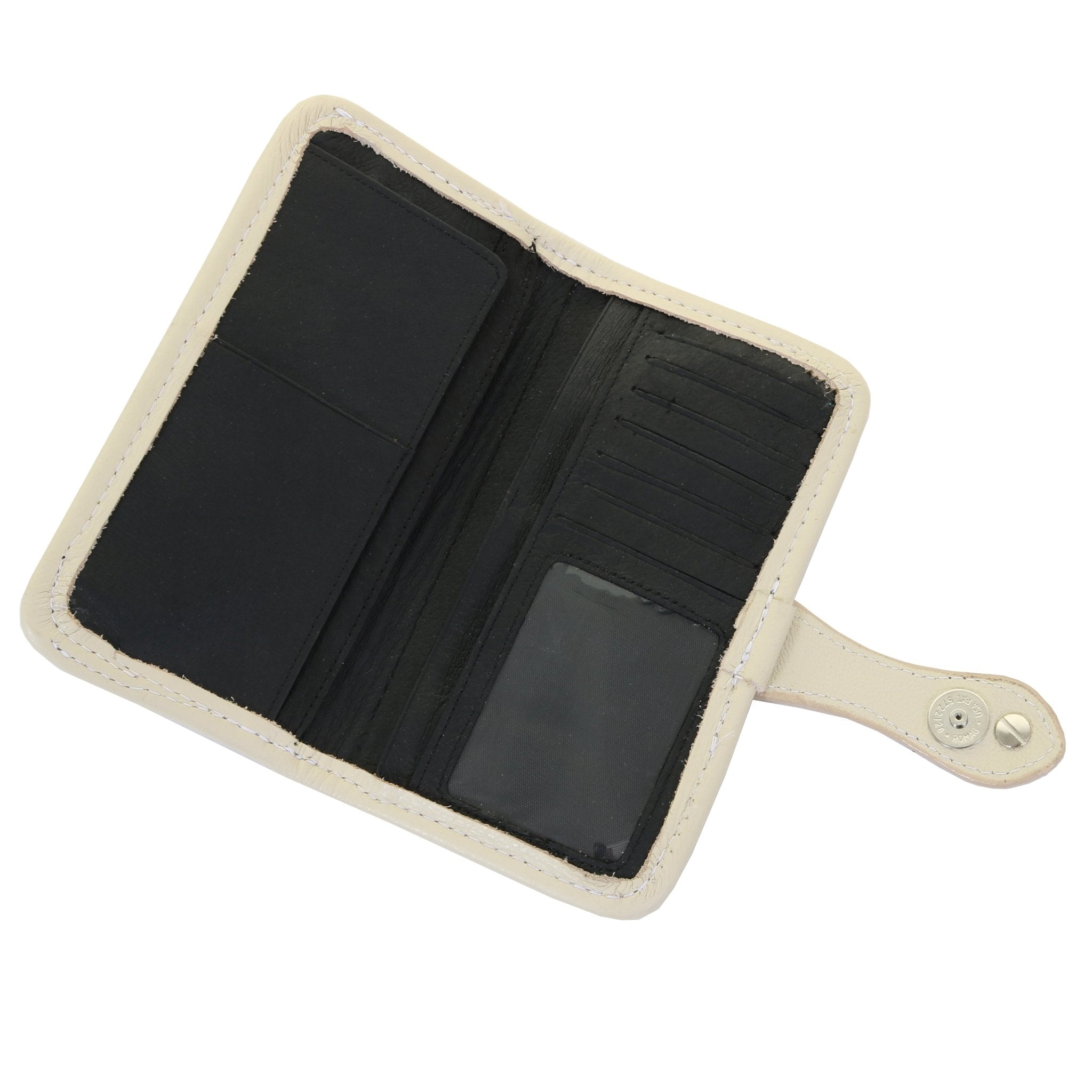 LW226 - Egg Shell Daisy Tooled Ladies Wallet - Double J Saddlery