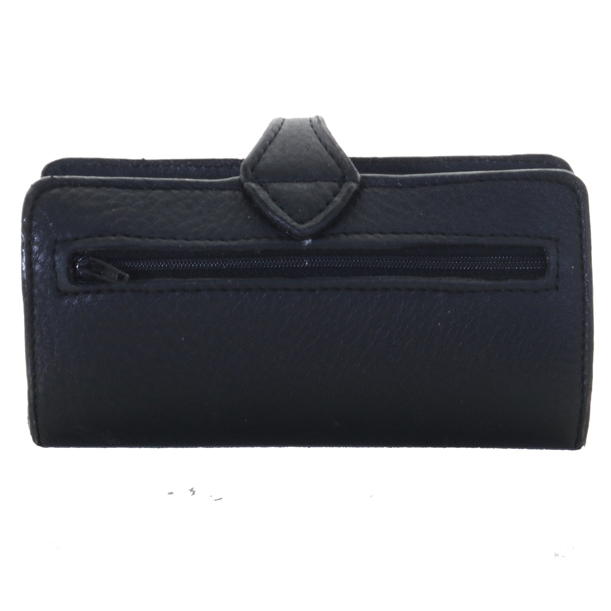 LW227 - Black Chap Leather Ladies Wallet - Double J Saddlery