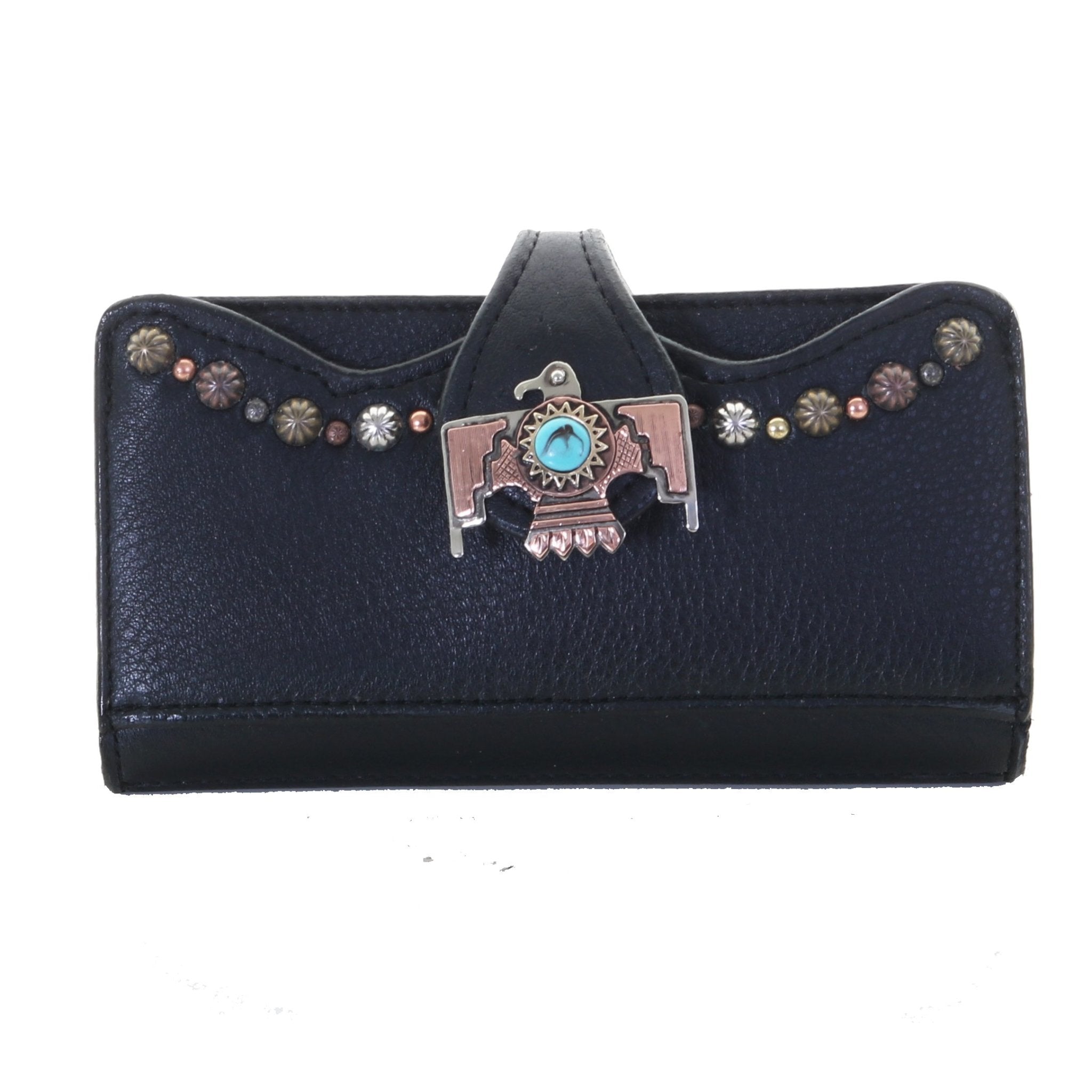 LW227 - Black Chap Leather Ladies Wallet - Double J Saddlery