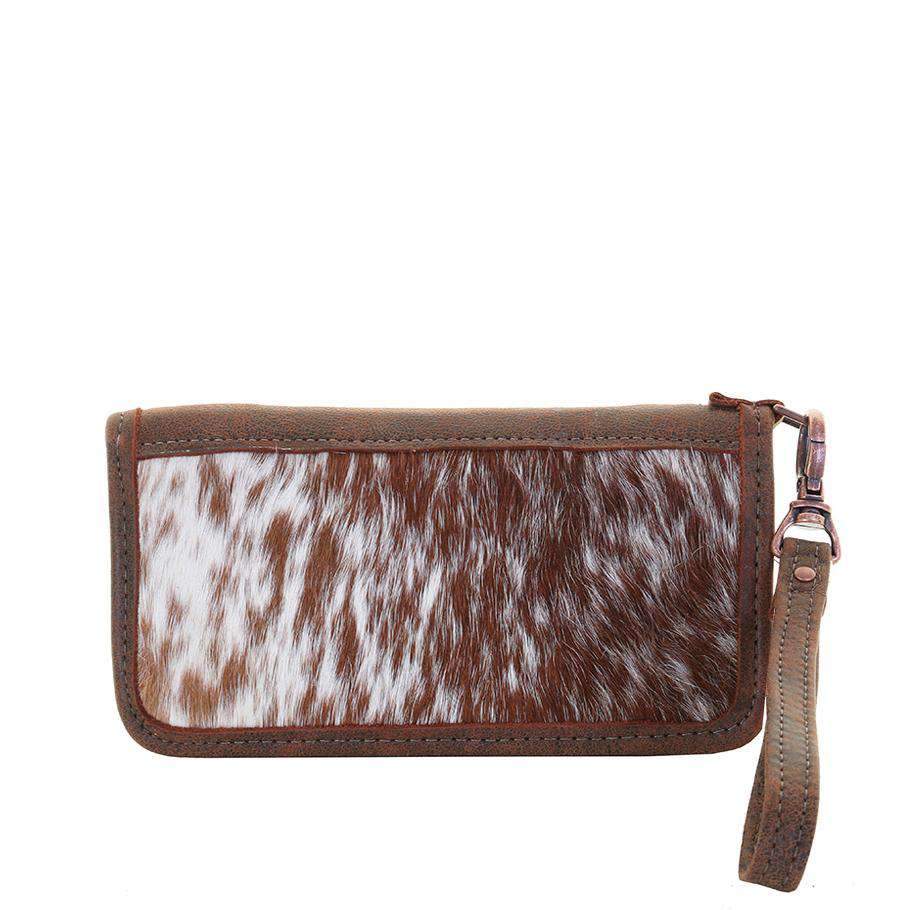 LZW22 - Roan Cowhide Ladies Zipper Wallet - Double J Saddlery