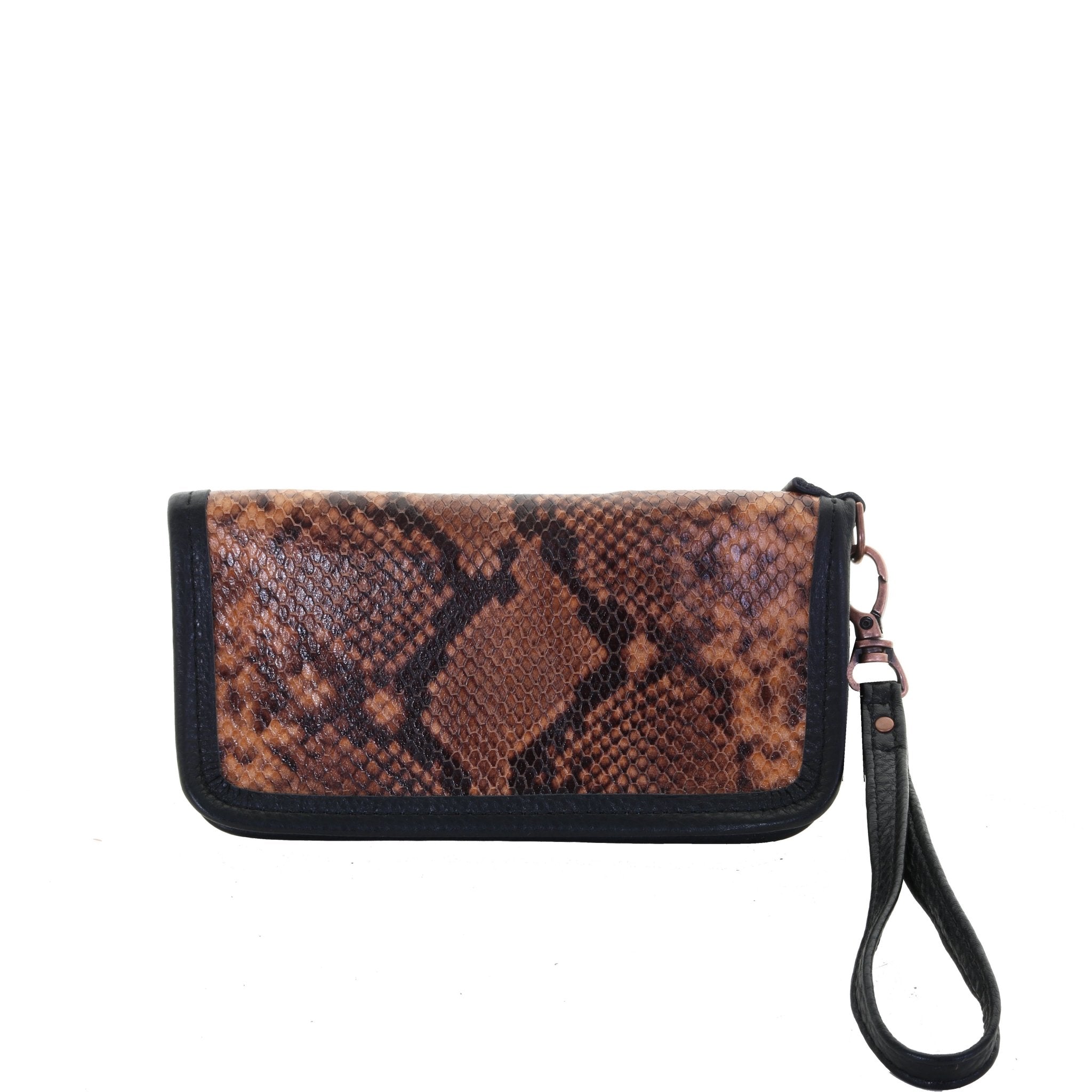 LZW32 - Copperhead Snake Print Ladies Zipper Wallet - Double J Saddlery
