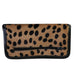 LZW40 - Caramel Cheetah Hair Ladies Zipper Wallet - Double J Saddlery