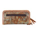 LZW48 - Copper Turquoise Patina Zipper Wallet - Double J Saddlery