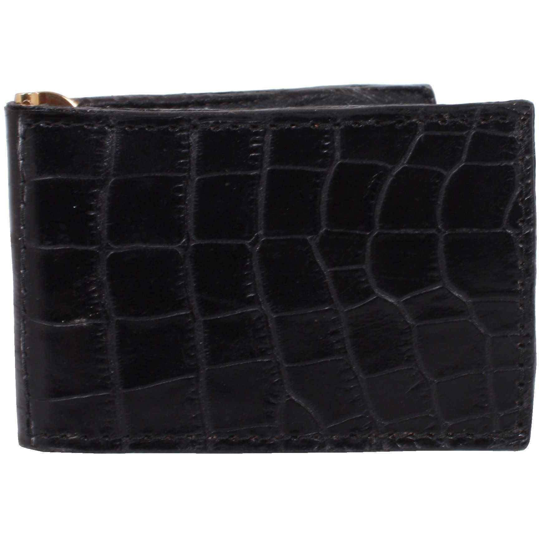 MC100 - Mini Africana Print Black Money Clip - Double J Saddlery