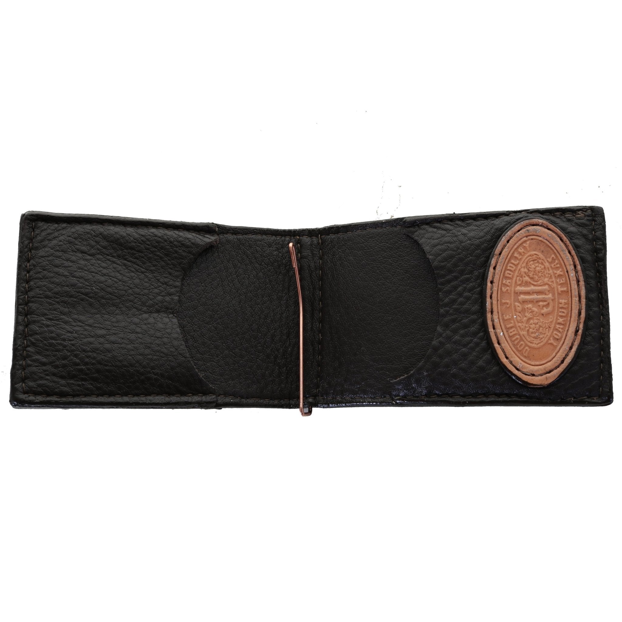 MC132 - Brown Ostrich Print Money Clip - Double J Saddlery