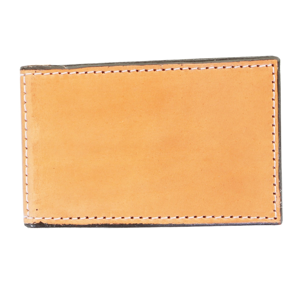 Double Money Clip with Credit Card Holder Brown