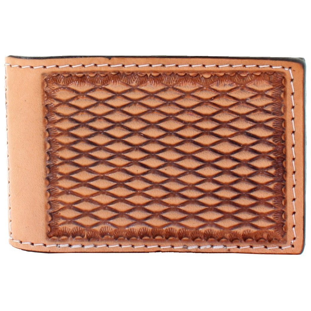MC23 - Hand-Tooled Money Clip - Double J Saddlery