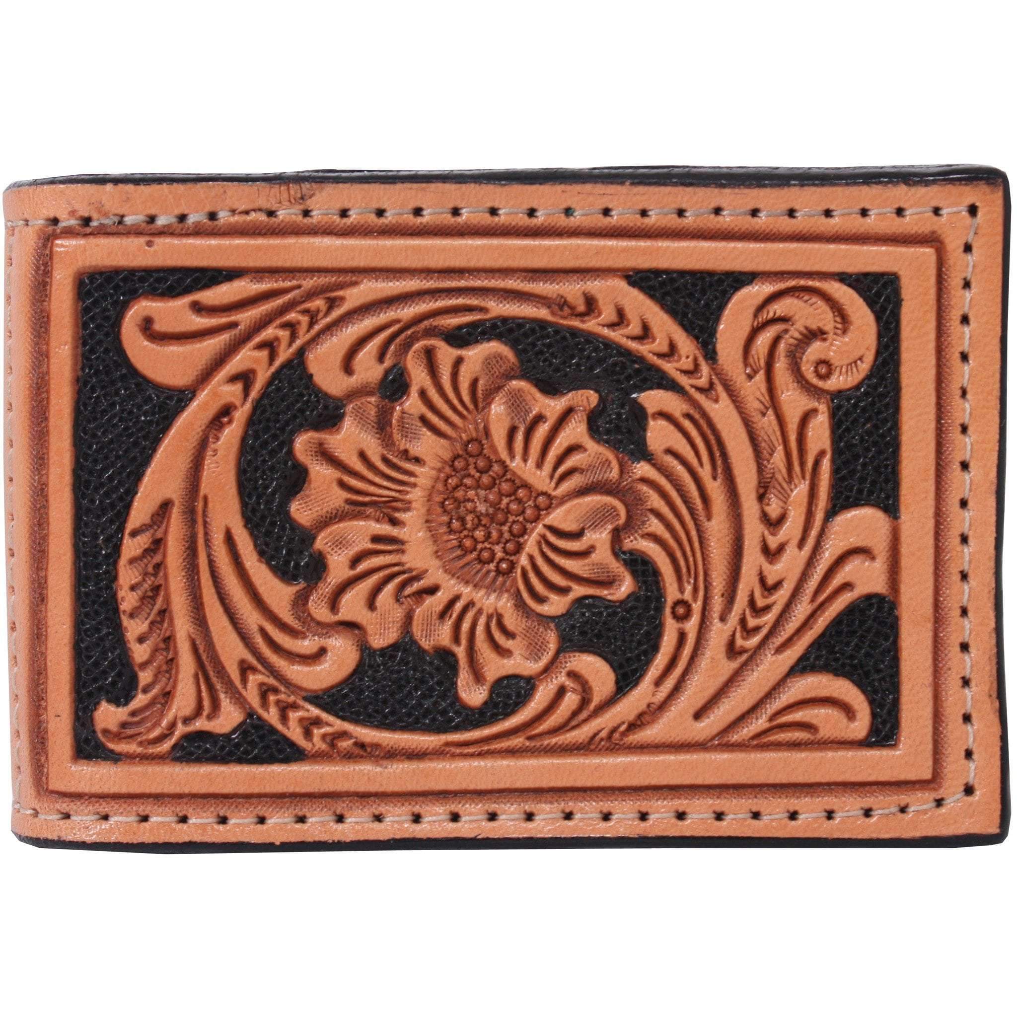 MC25 - Hand-Tooled Money Clip - Double J Saddlery