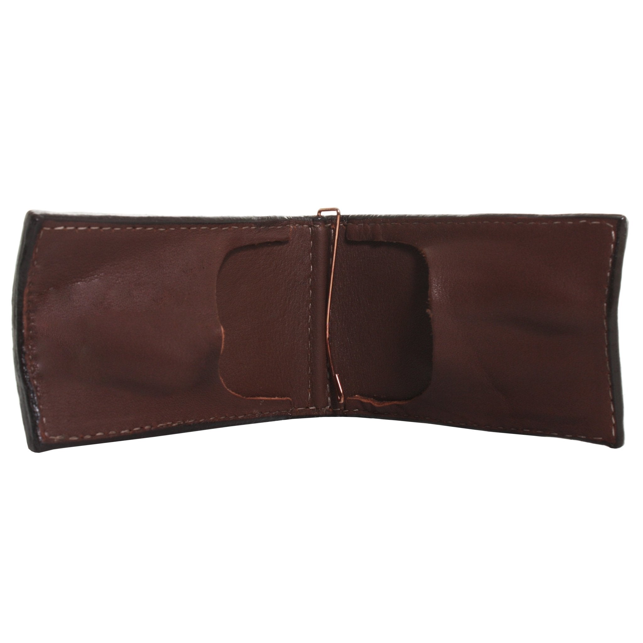 MC25B - Natural Tooled Pocket Money Clip - Double J Saddlery