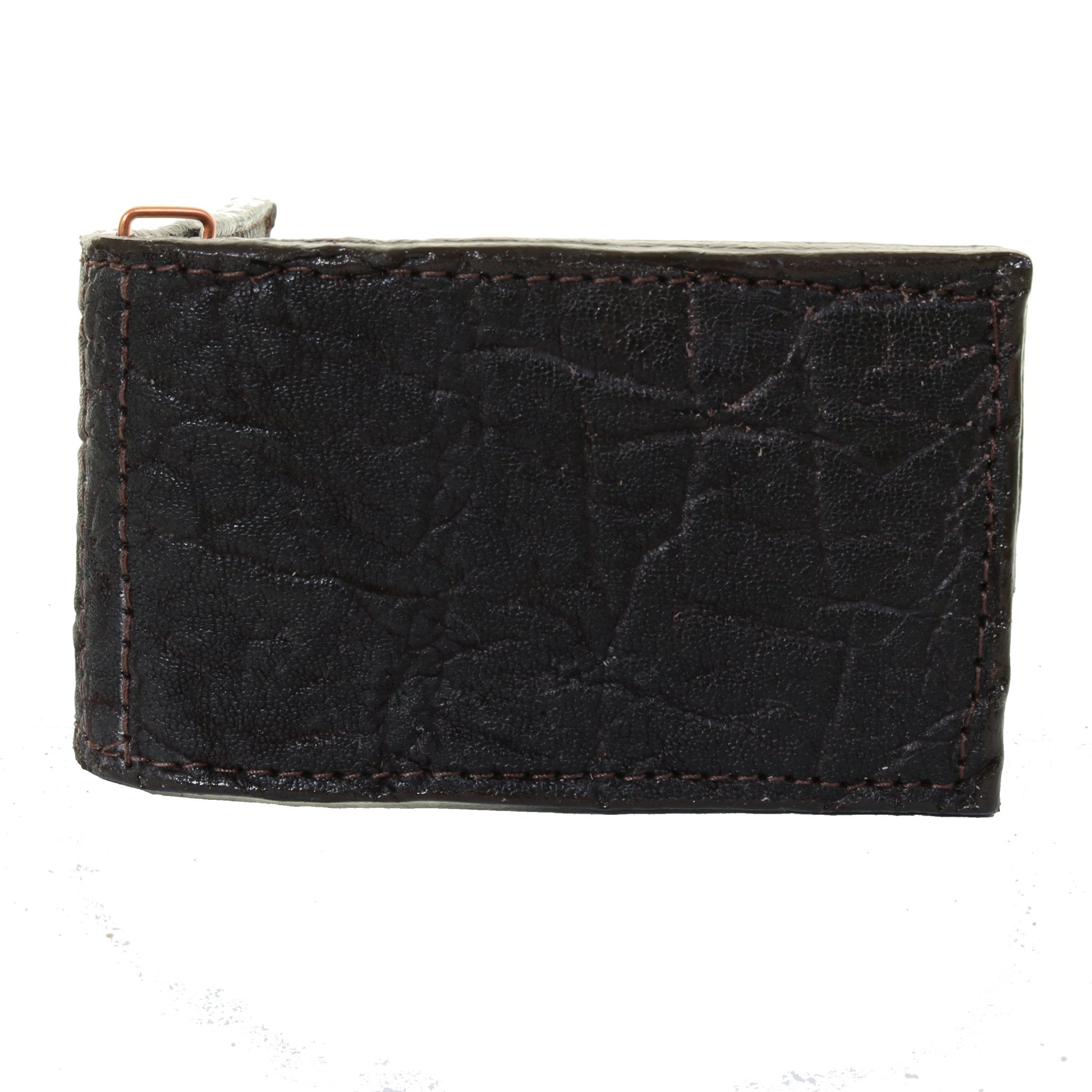 MC34 - Dark Brown Genuine Elephant Money Clip - Double J Saddlery