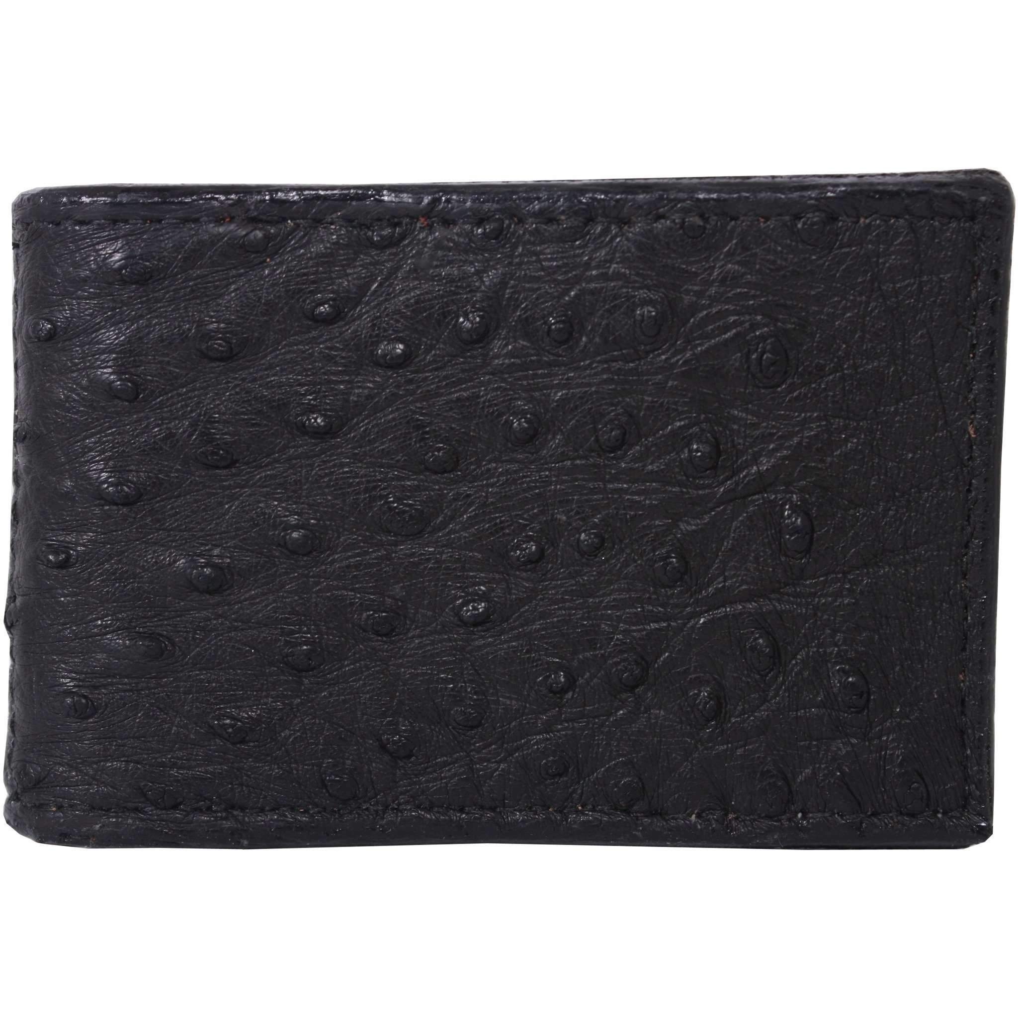 MC35 - Genuine Black Ostrich Money Clip - Double J Saddlery