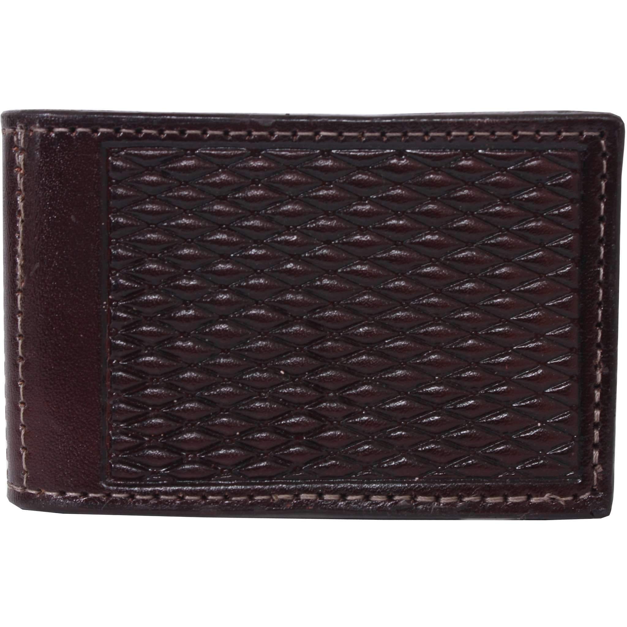 MC41 - Brown Hand-Tooled Money Clip - Double J Saddlery