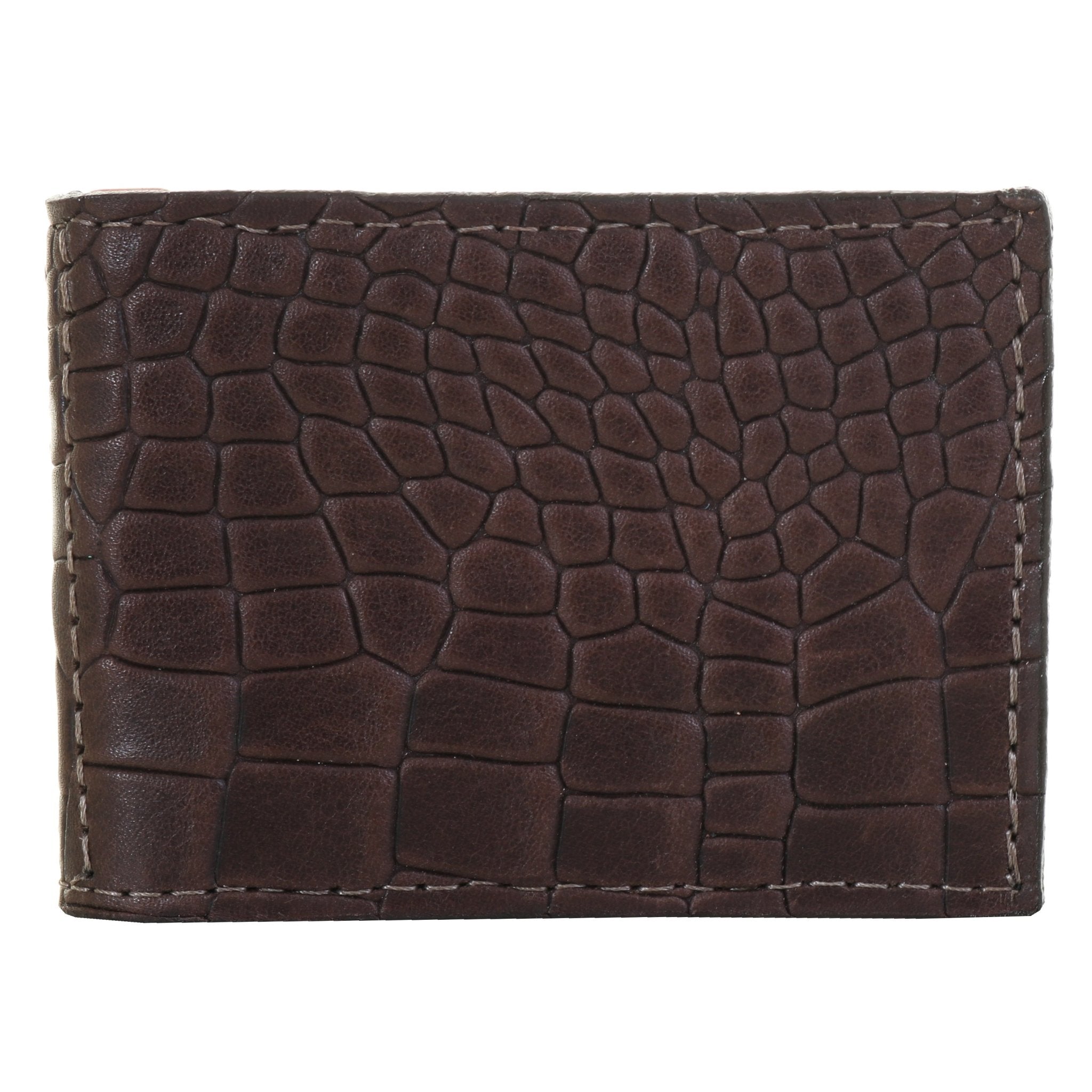 MC54 - Chocolate Gator Print Money Clip - Double J Saddlery