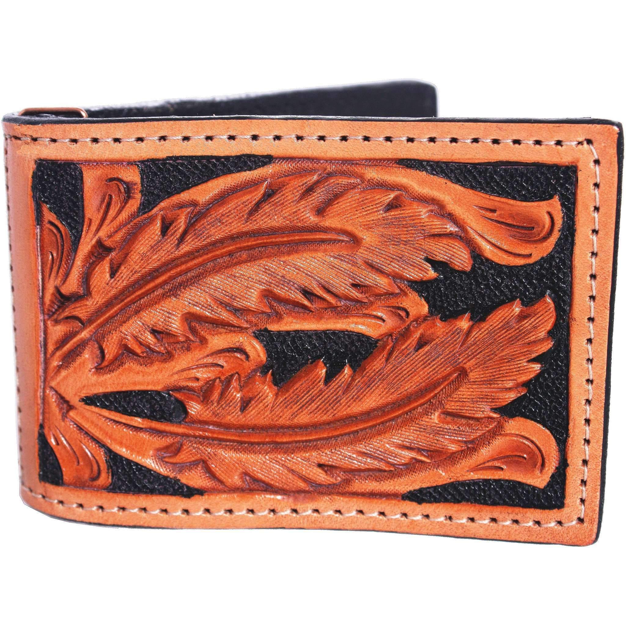 MC62 - Hand-Tooled Money Clip - Double J Saddlery